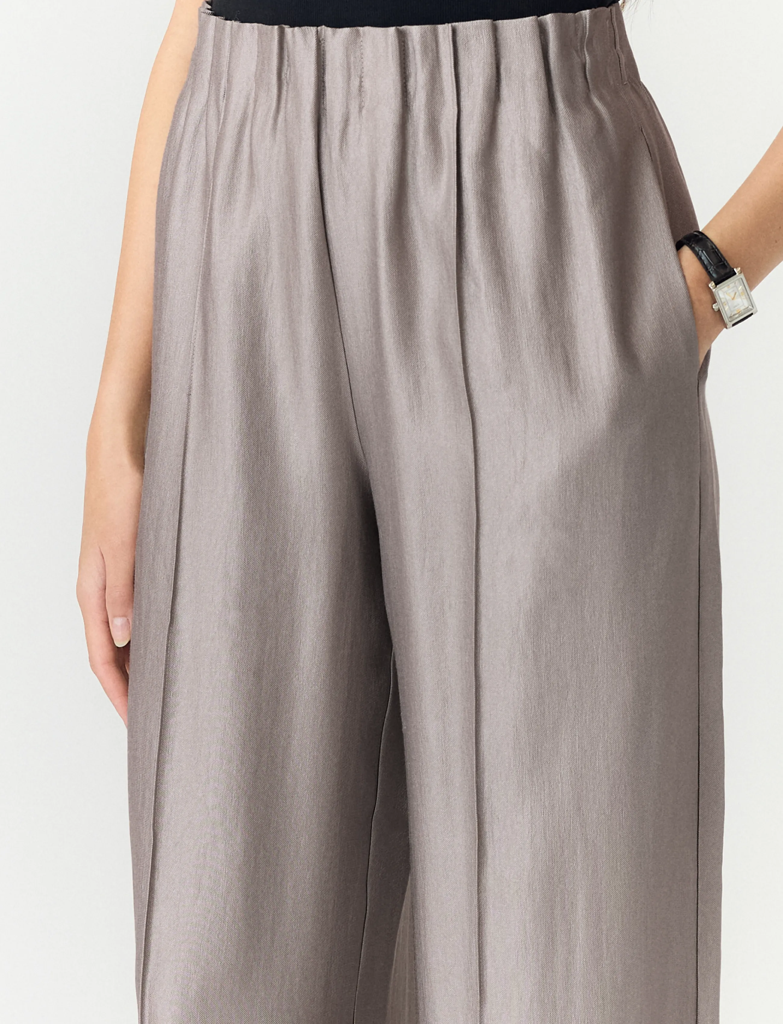 YAS - YASMALLIS HW PANT - culottes - timber wolf - 5