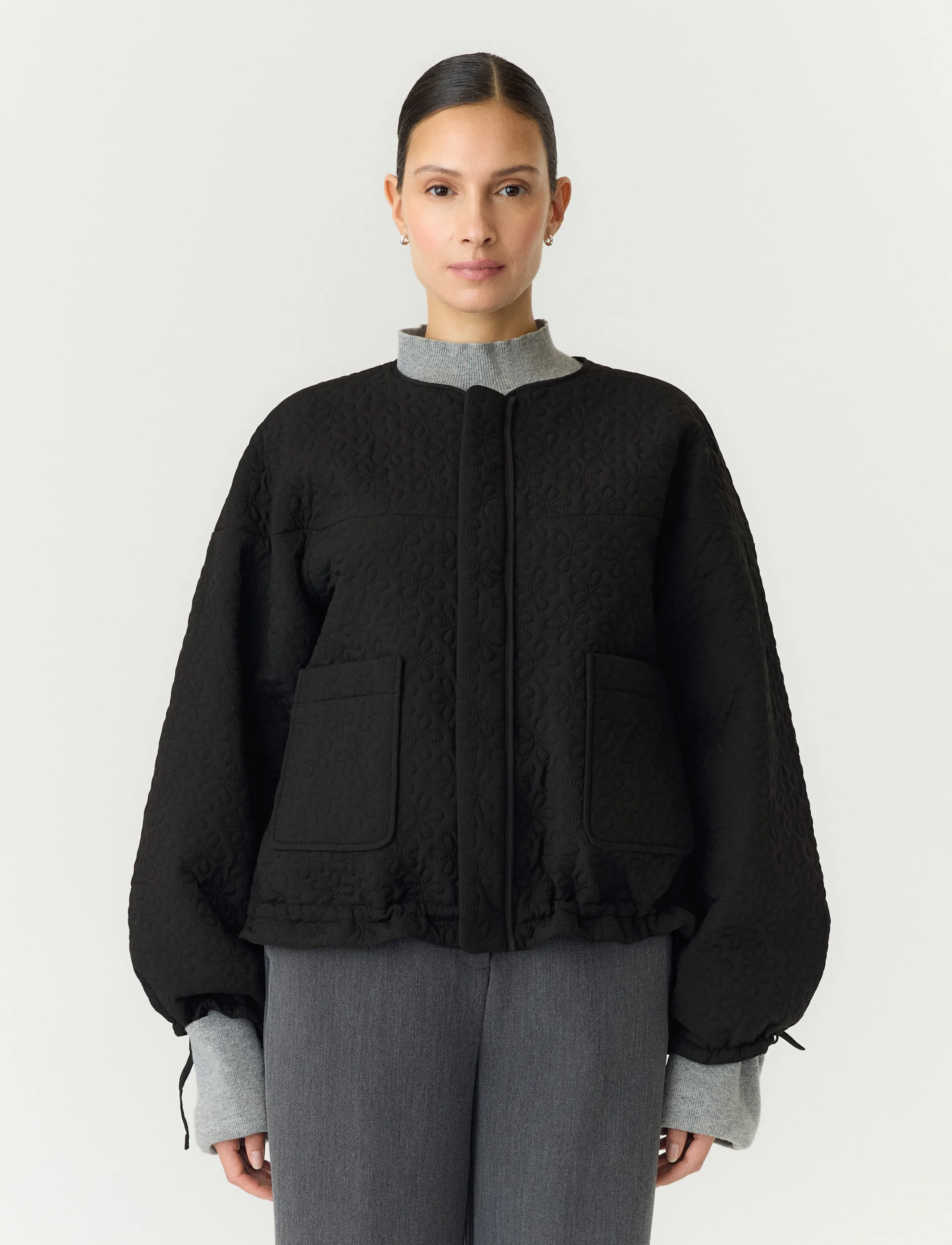 YAS YASGLANA LS REVERSIBLE JACKET S. - Kleidung - BLACK / black