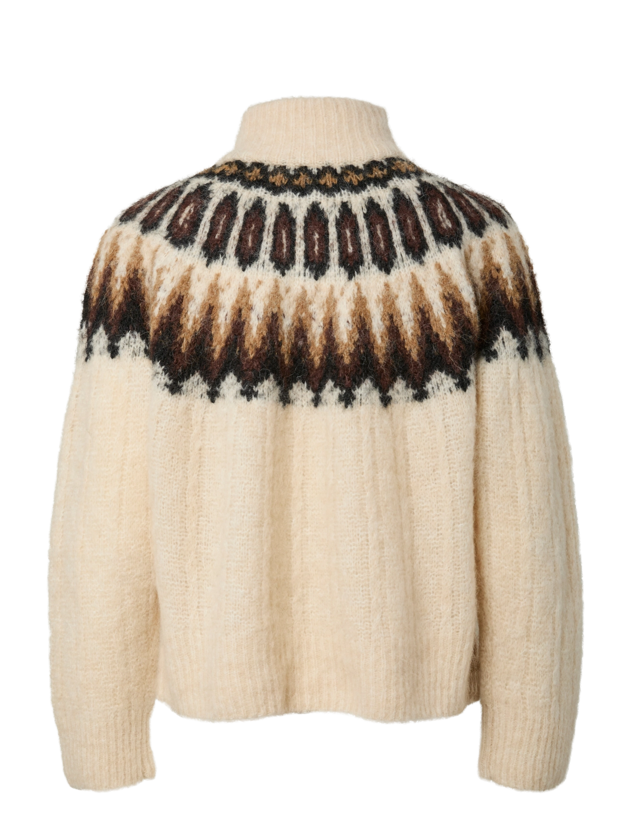 YAS - YASDOMINA LS WOOL BLEND KNIT PULLOVER - striktrøjer - wood ash - 2