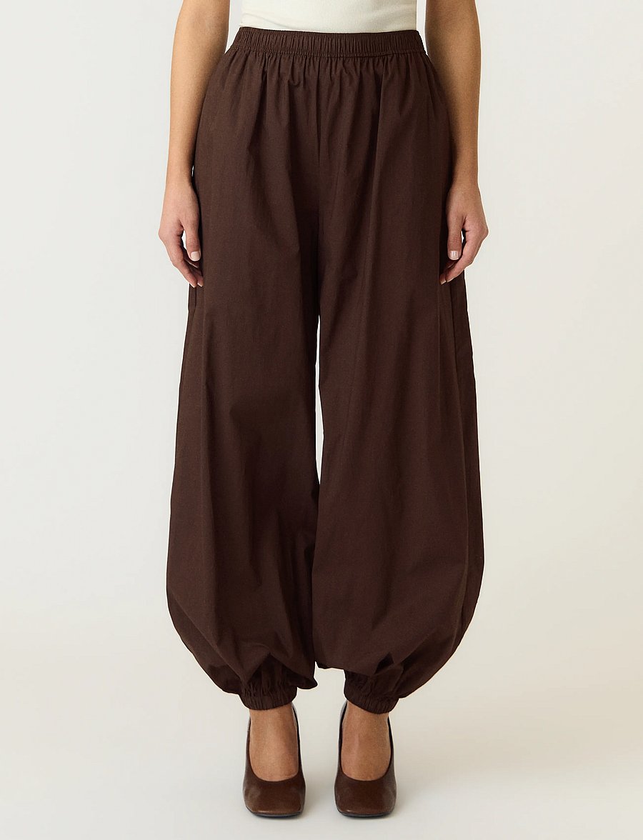 YAS - YASMELVO HW BALLOON PANT S. - hosen mit geradem bein - coffee bean - 0