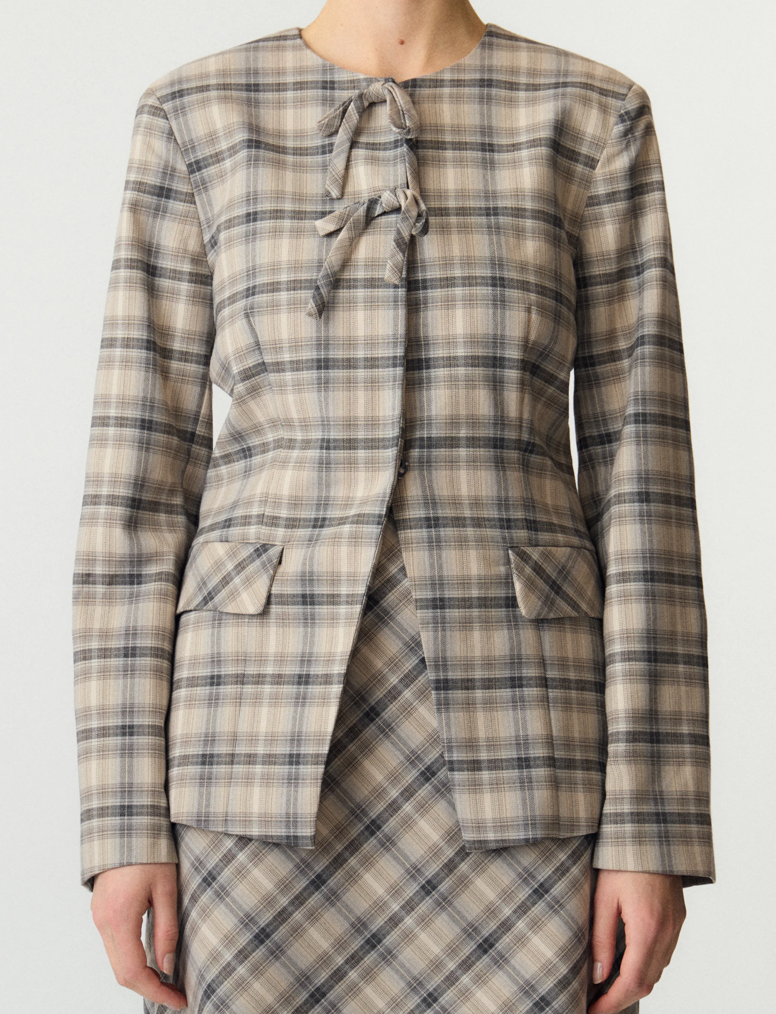 YAS - YASCHIRO LS BLAZER - enkelknäppta kavajer - dark grey - 5