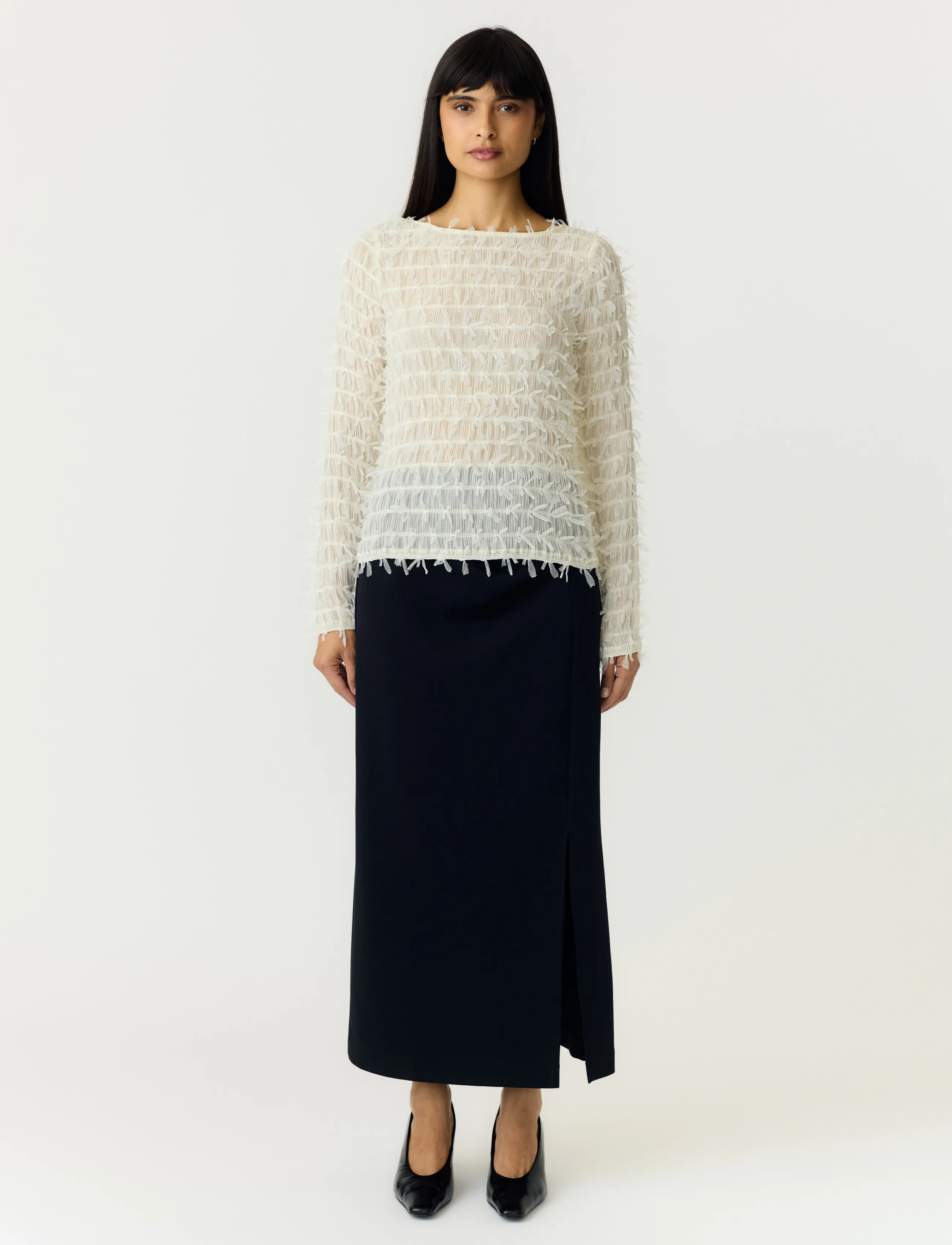 YAS - YASCOMEA LS TOP - langärmelige blusen - pumice stone - 4