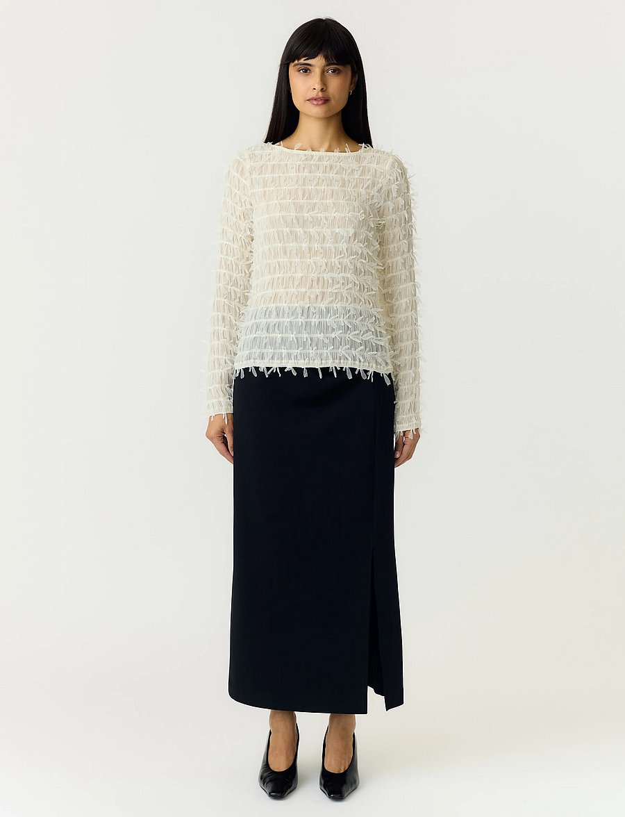 YAS - YASCOMEA LS TOP - langärmelige blusen - pumice stone - 4
