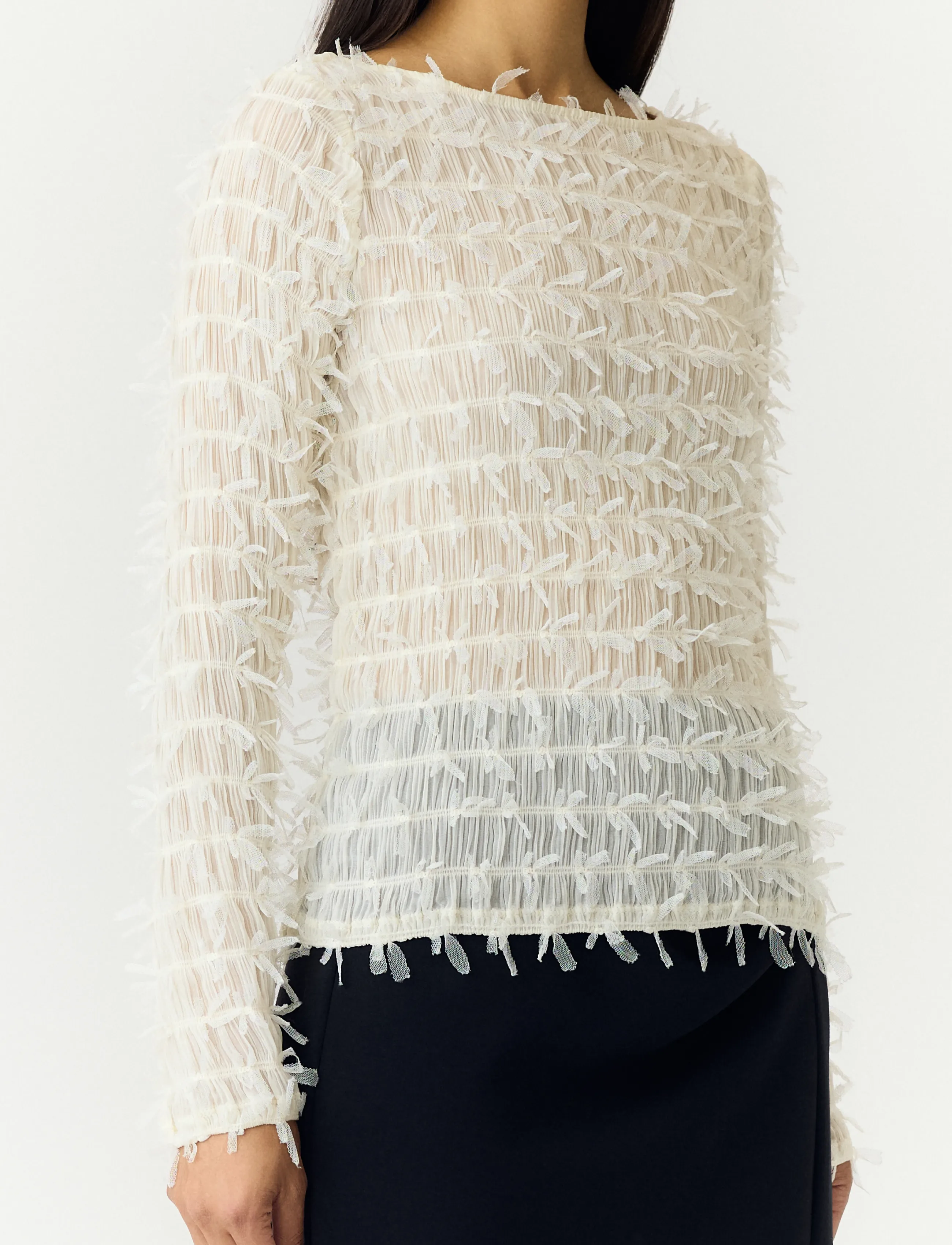 YAS - YASCOMEA LS TOP - langärmelige blusen - pumice stone - 5
