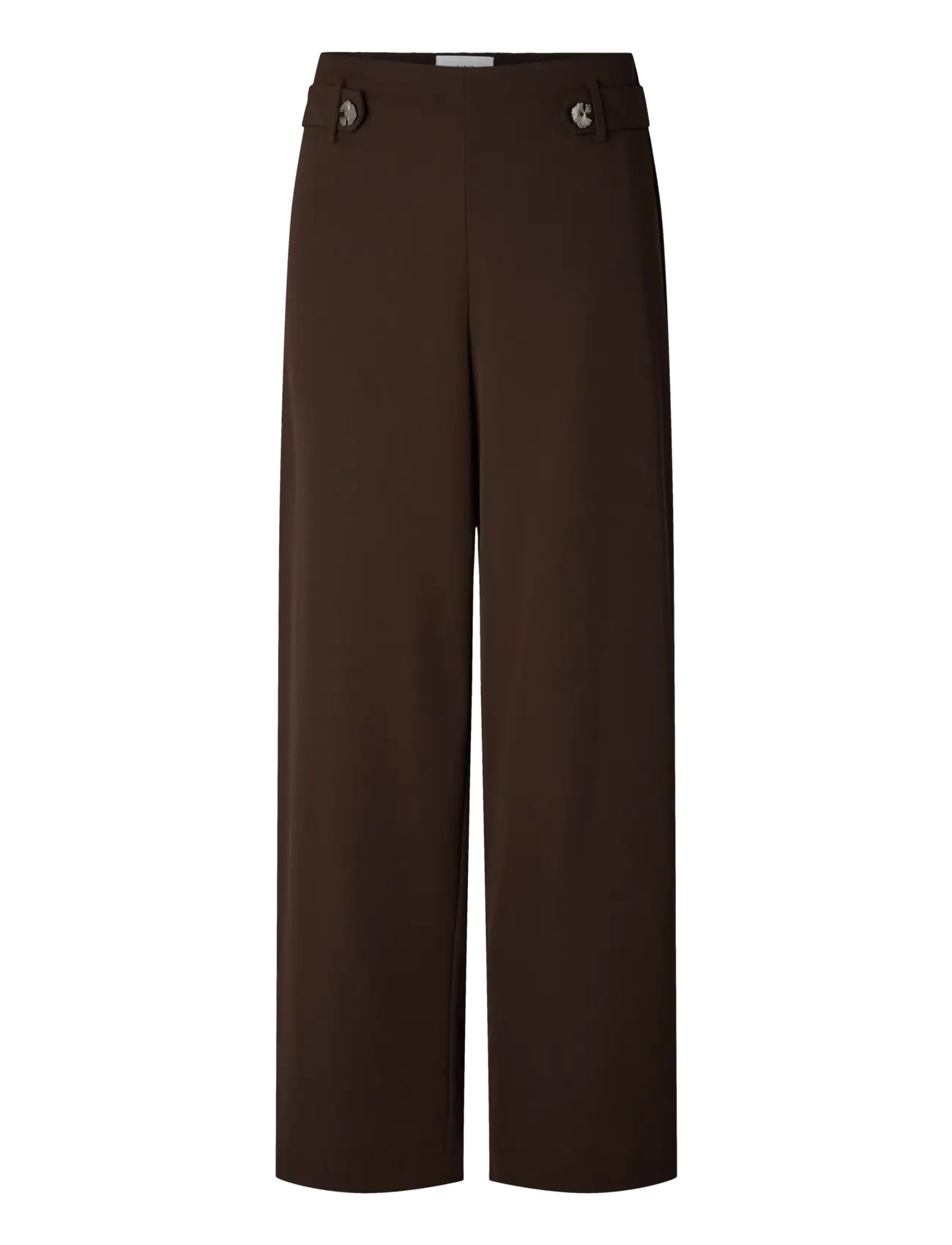 YAS - YASRANIA HW STRAIGHT PANTS - EX - straight leg hosen - coffee bean - 1