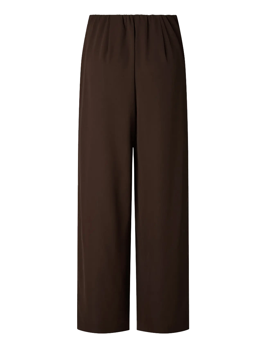 YAS - YASRANIA HW STRAIGHT PANTS - EX - straight leg hosen - coffee bean - 2