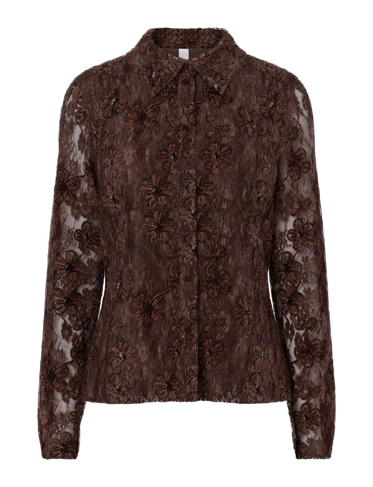 YAS YASALMINA LS SHIRT - Hemden - COFFEE BEAN / brown