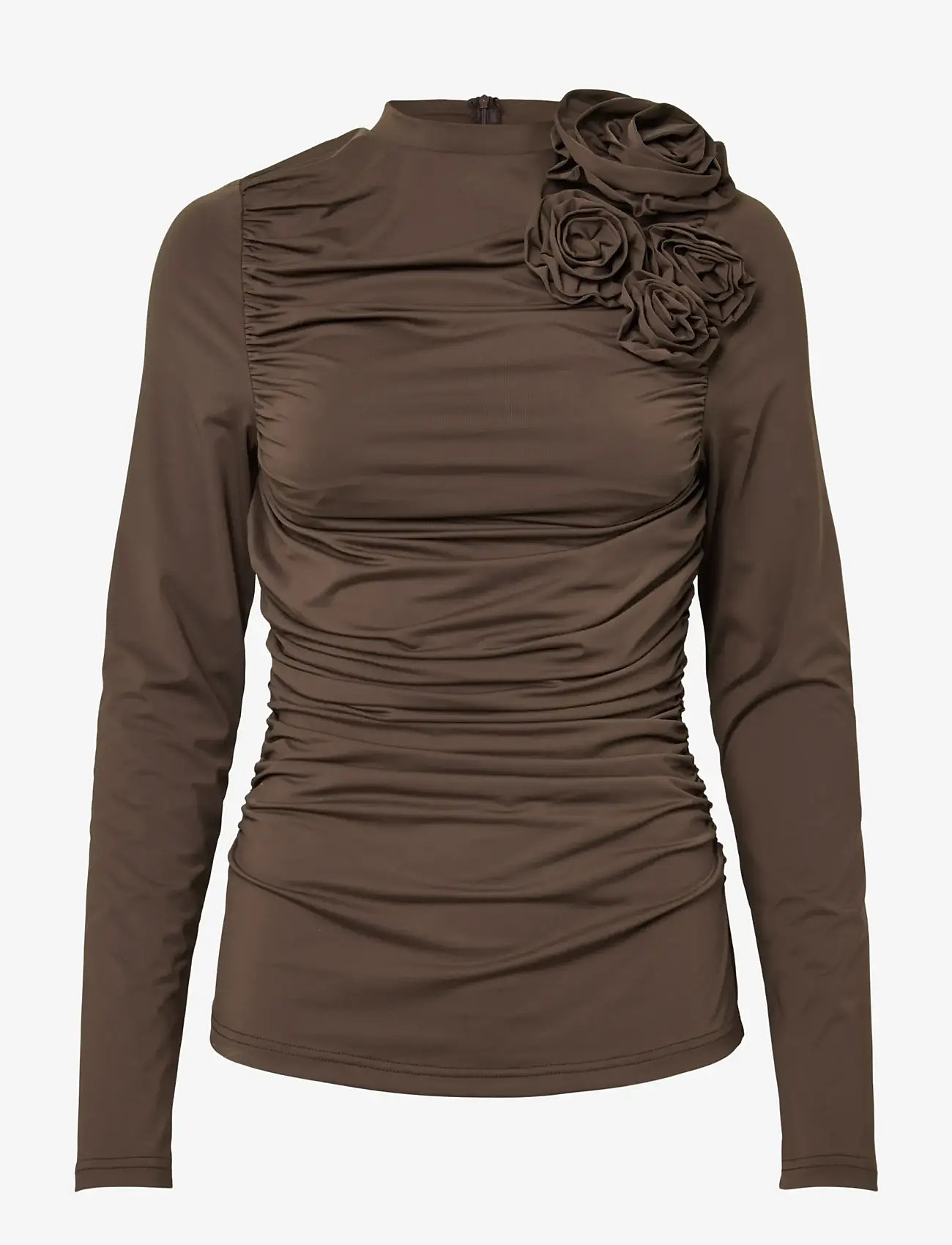 YAS - YASDONA LS TOP - D2D - langærmede bluser - chocolate brown - 1