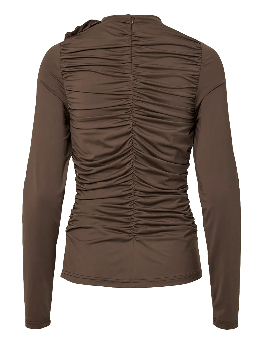 YAS - YASDONA LS TOP - D2D - langärmelige blusen - chocolate brown - 2
