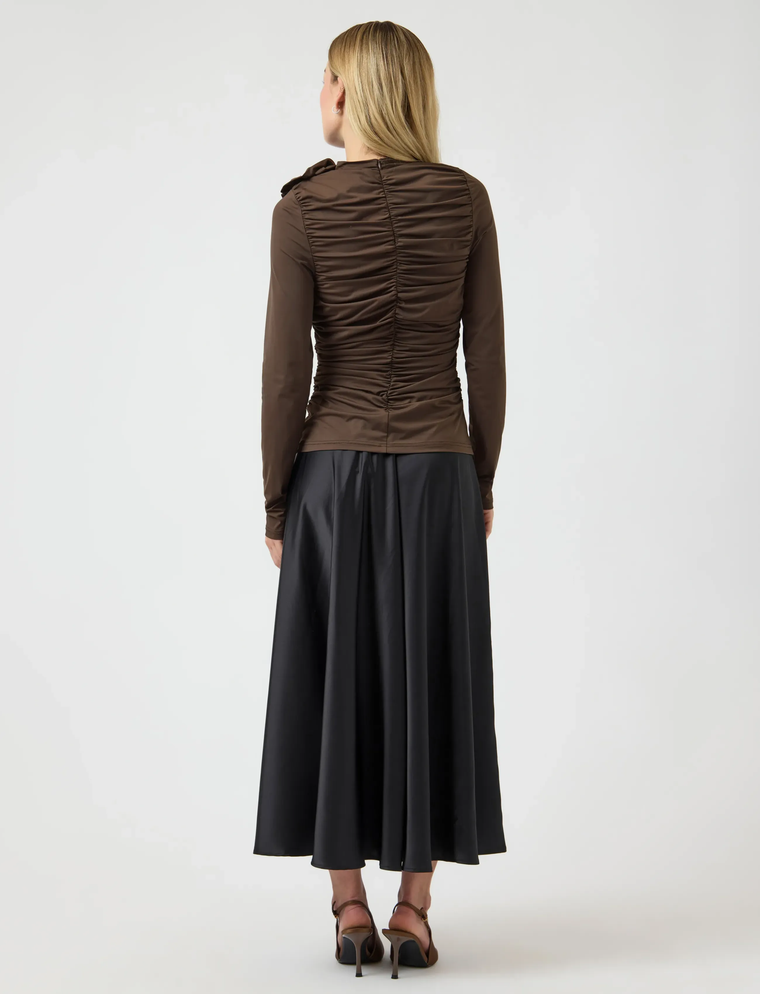 YAS - YASDONA LS TOP - D2D - langærmede bluser - chocolate brown - 3