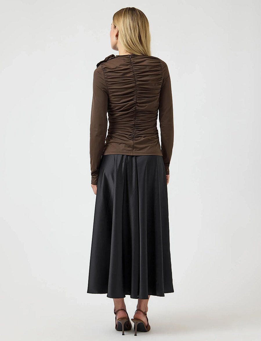 YAS - YASDONA LS TOP - D2D - langärmelige blusen - chocolate brown - 3