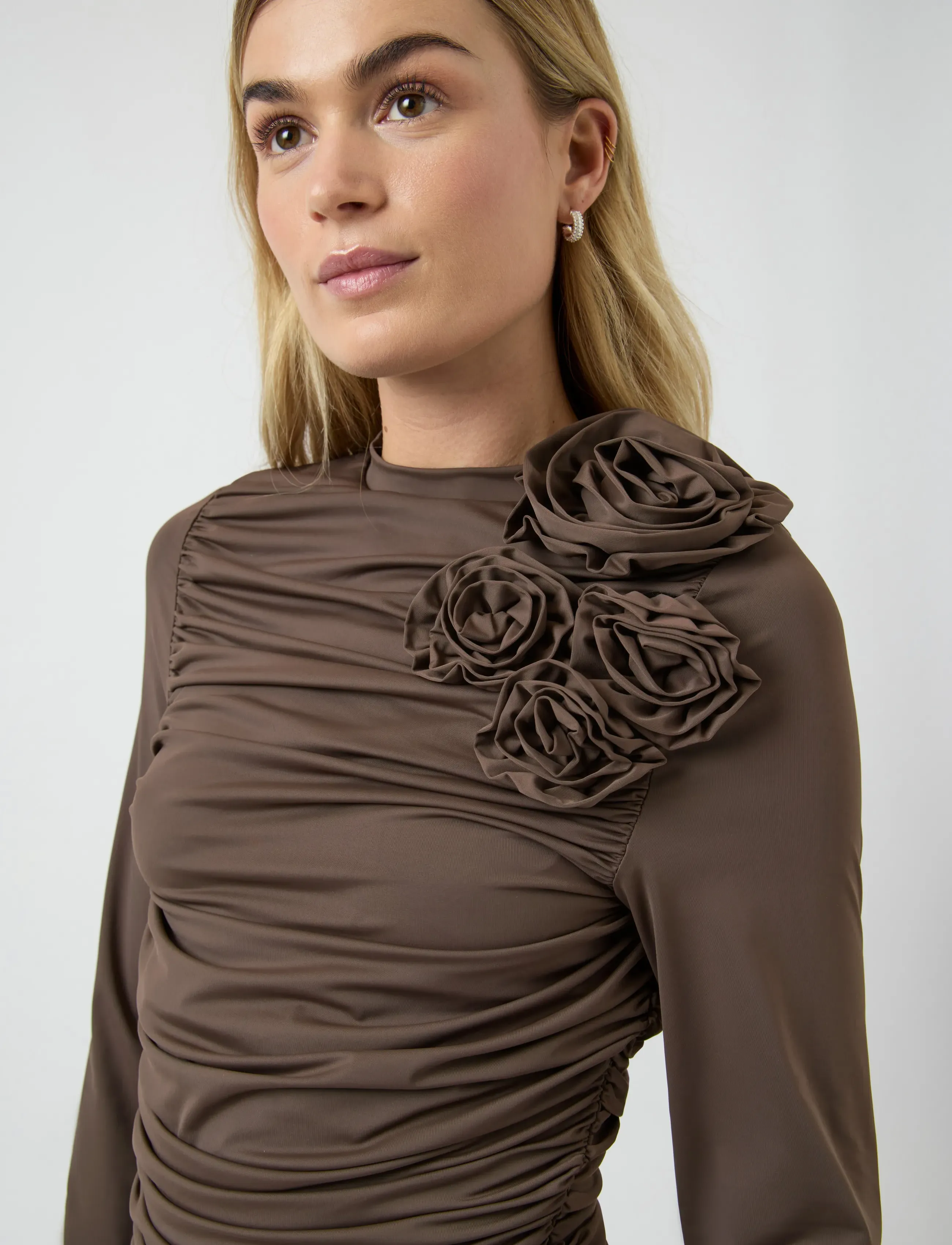 YAS - YASDONA LS TOP - D2D - langærmede bluser - chocolate brown - 5