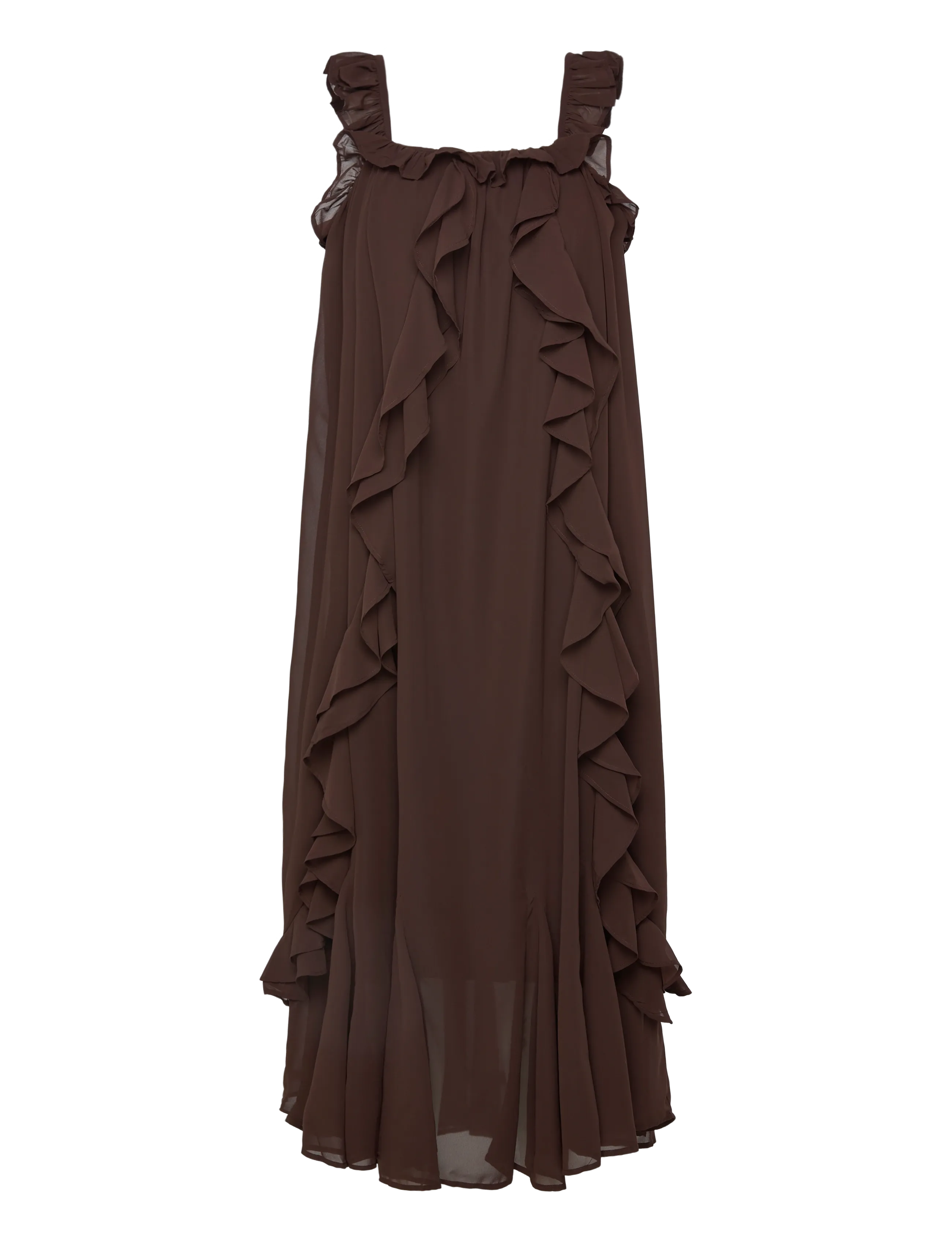 YAS YASCHIFFA STRAP ANKLE DRESS S. - FEST - Festtøj - COFFEE BEAN / brown
