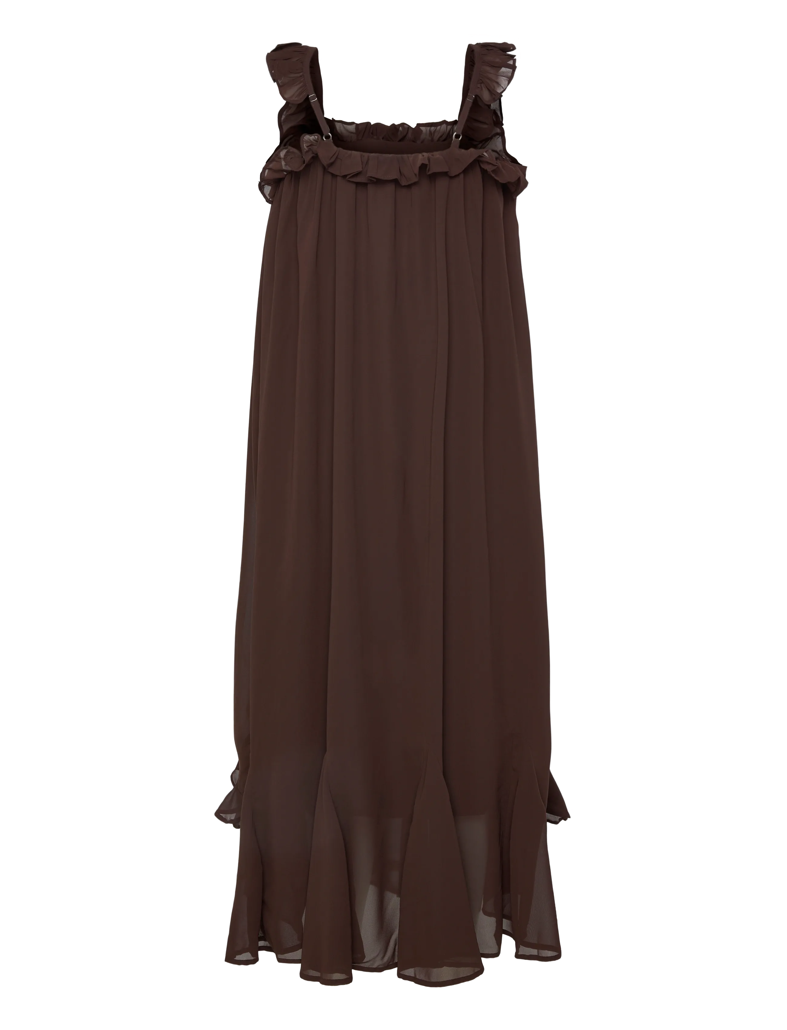 YAS - YASCHIFFA STRAP ANKLE DRESS S. - FEST - suvekleidid - coffee bean - 1