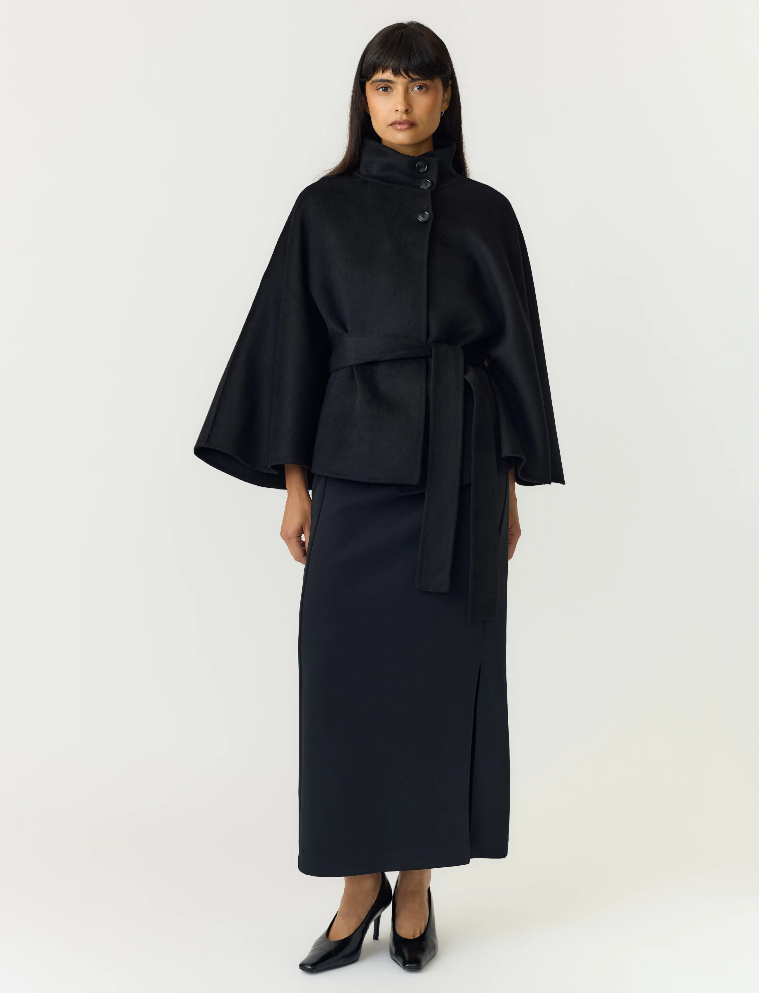 YAS - YASALMIO HANDMADE WOOL BLEND JACKET S. - black - 4