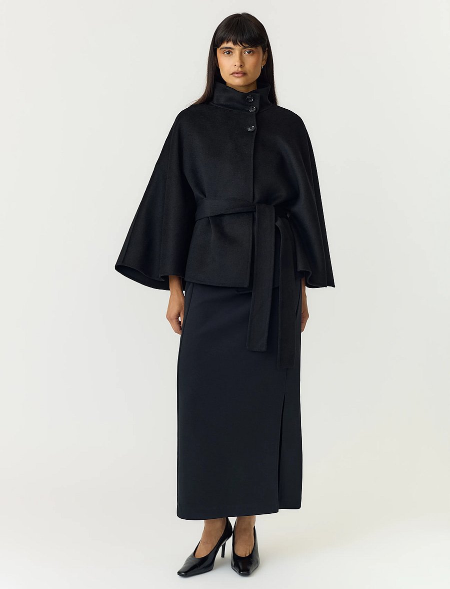YAS - YASALMIO HANDMADE WOOL BLEND JACKET S. - black - 4