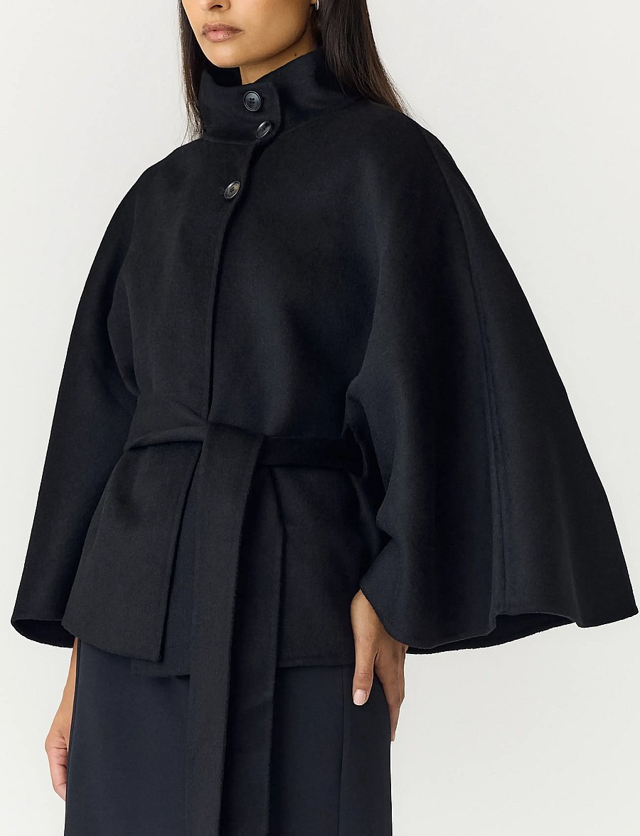 YAS - YASALMIO HANDMADE WOOL BLEND JACKET S. - black - 5