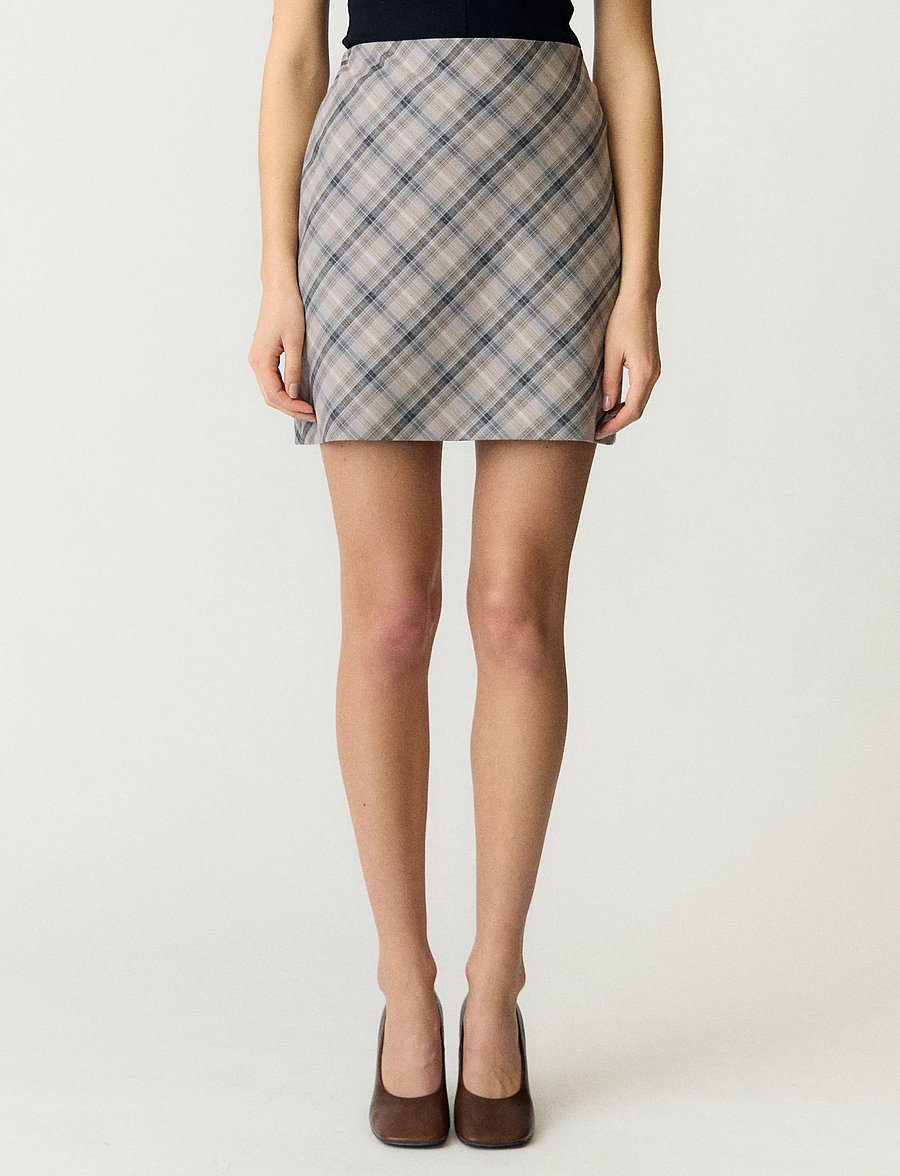 YAS - YASCHIRO HW SKIRT - korte nederdele - dark grey - 0