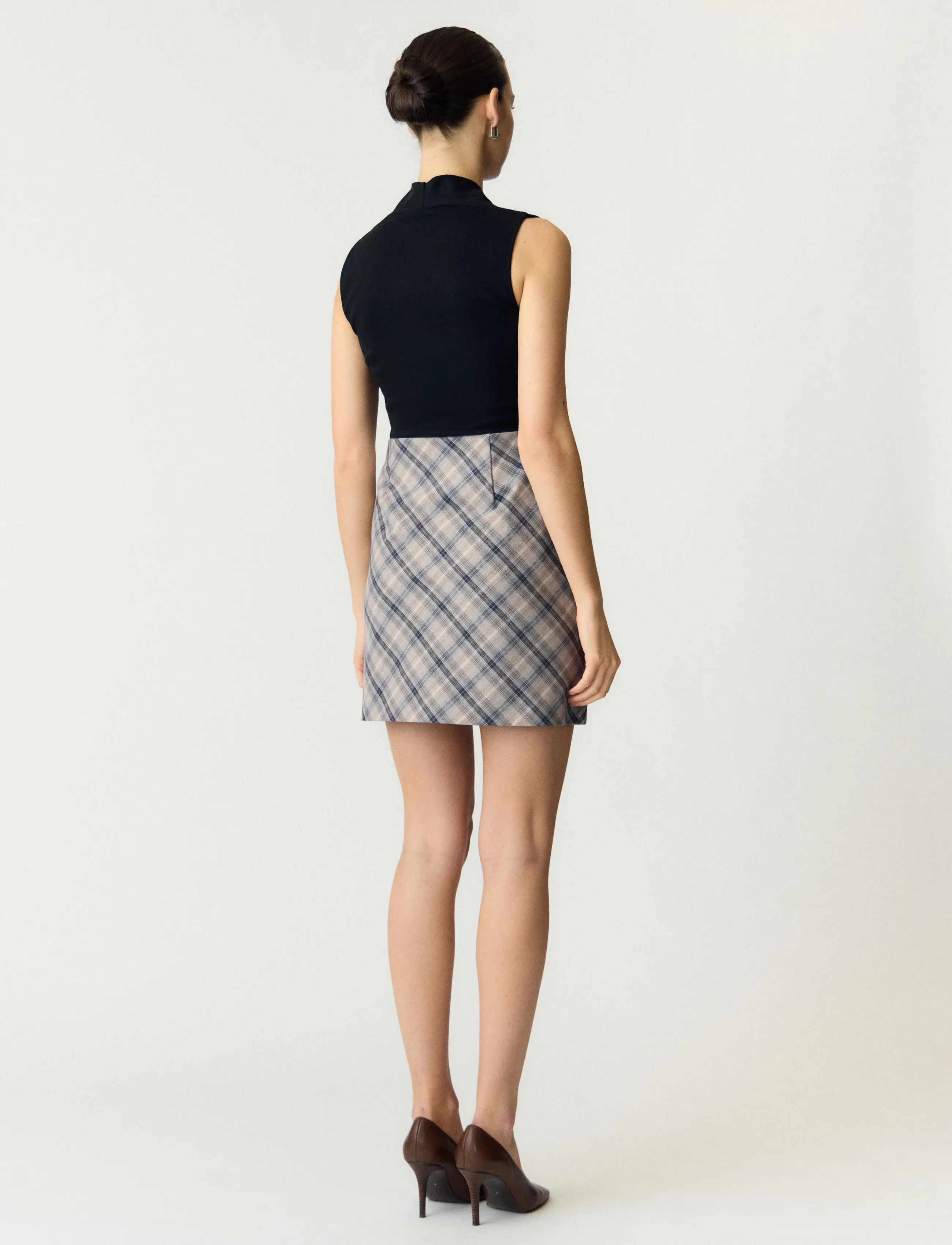 YAS - YASCHIRO HW SKIRT - korta kjolar - dark grey - 3