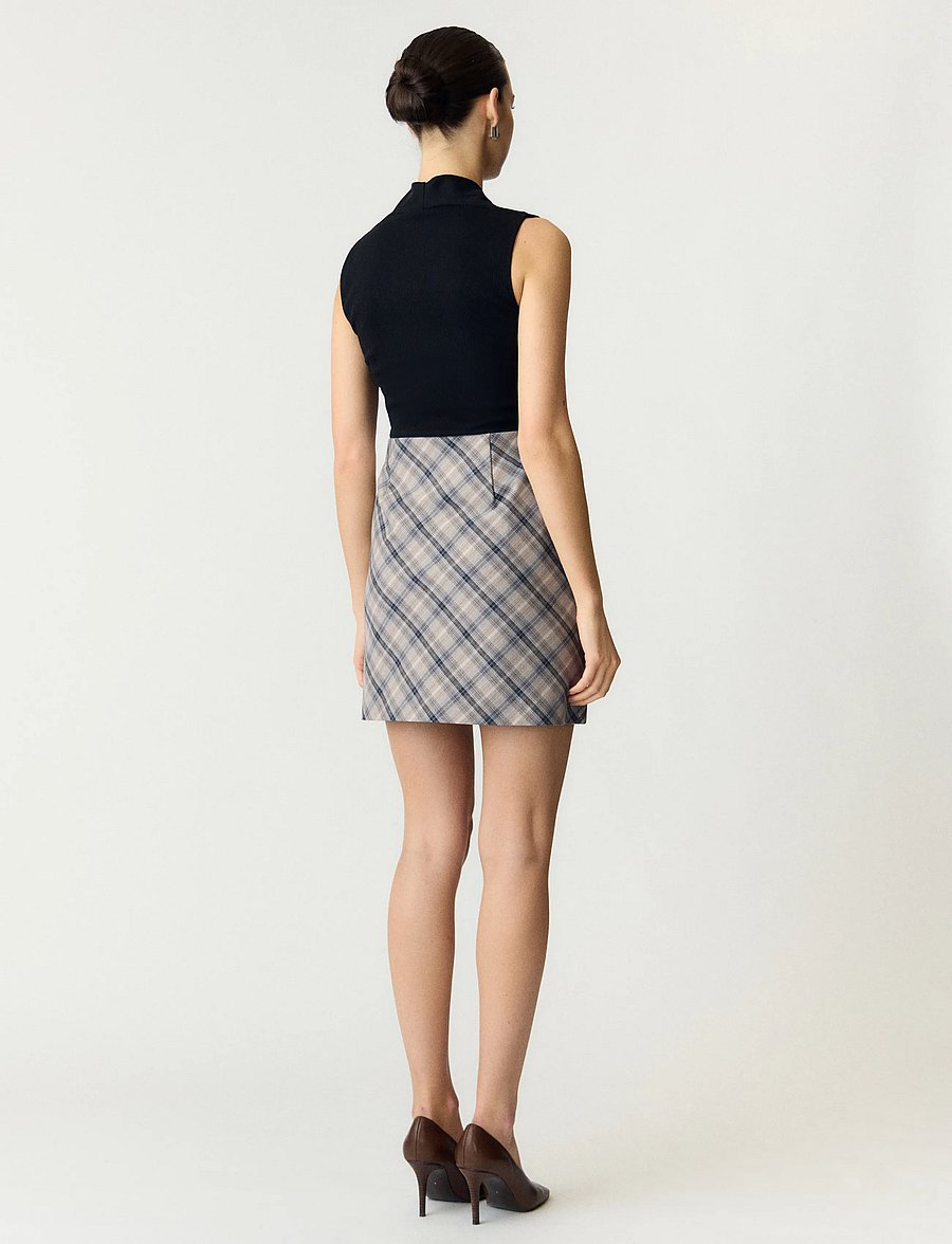 YAS - YASCHIRO HW SKIRT - korte nederdele - dark grey - 3