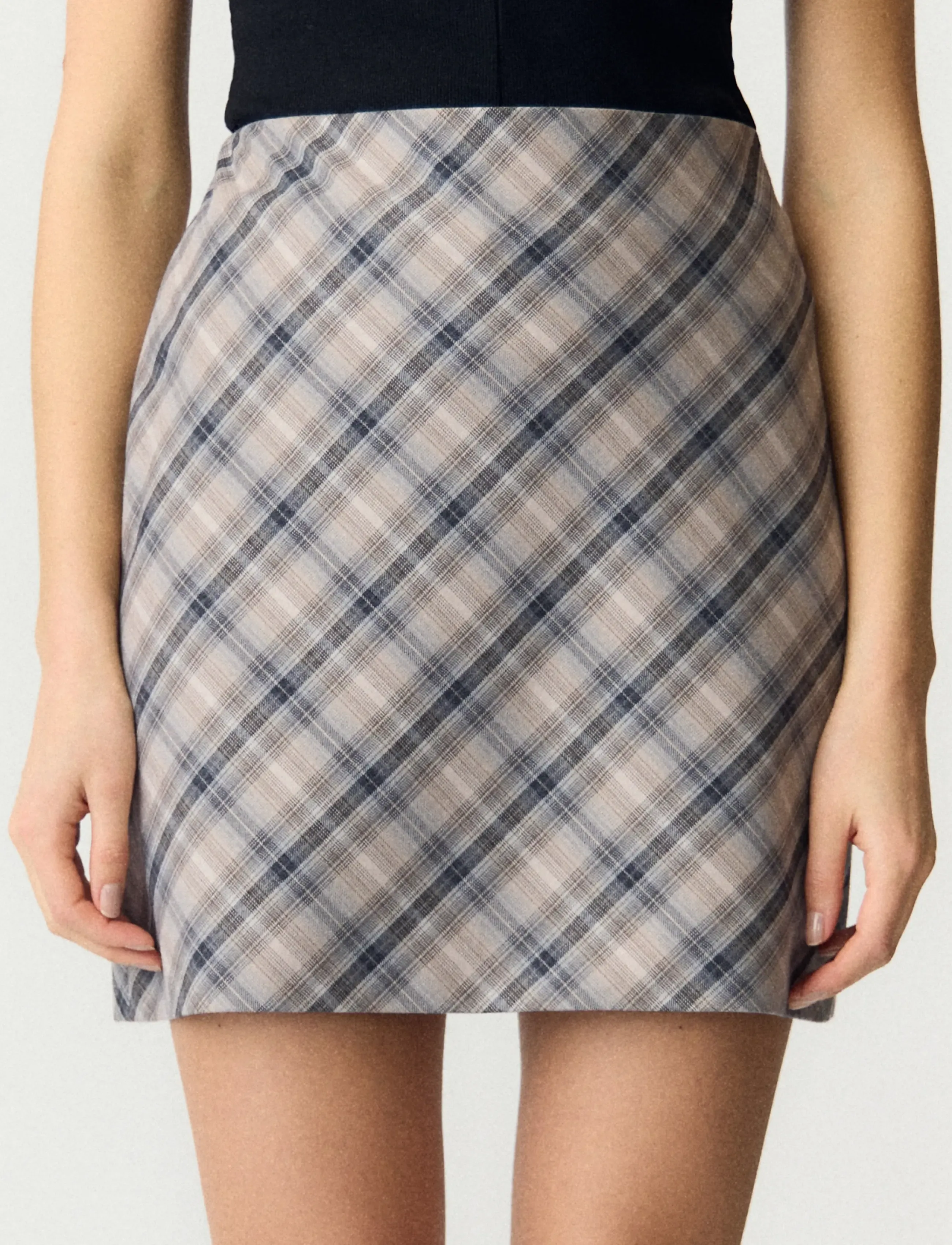 YAS - YASCHIRO HW SKIRT - korta kjolar - dark grey - 5