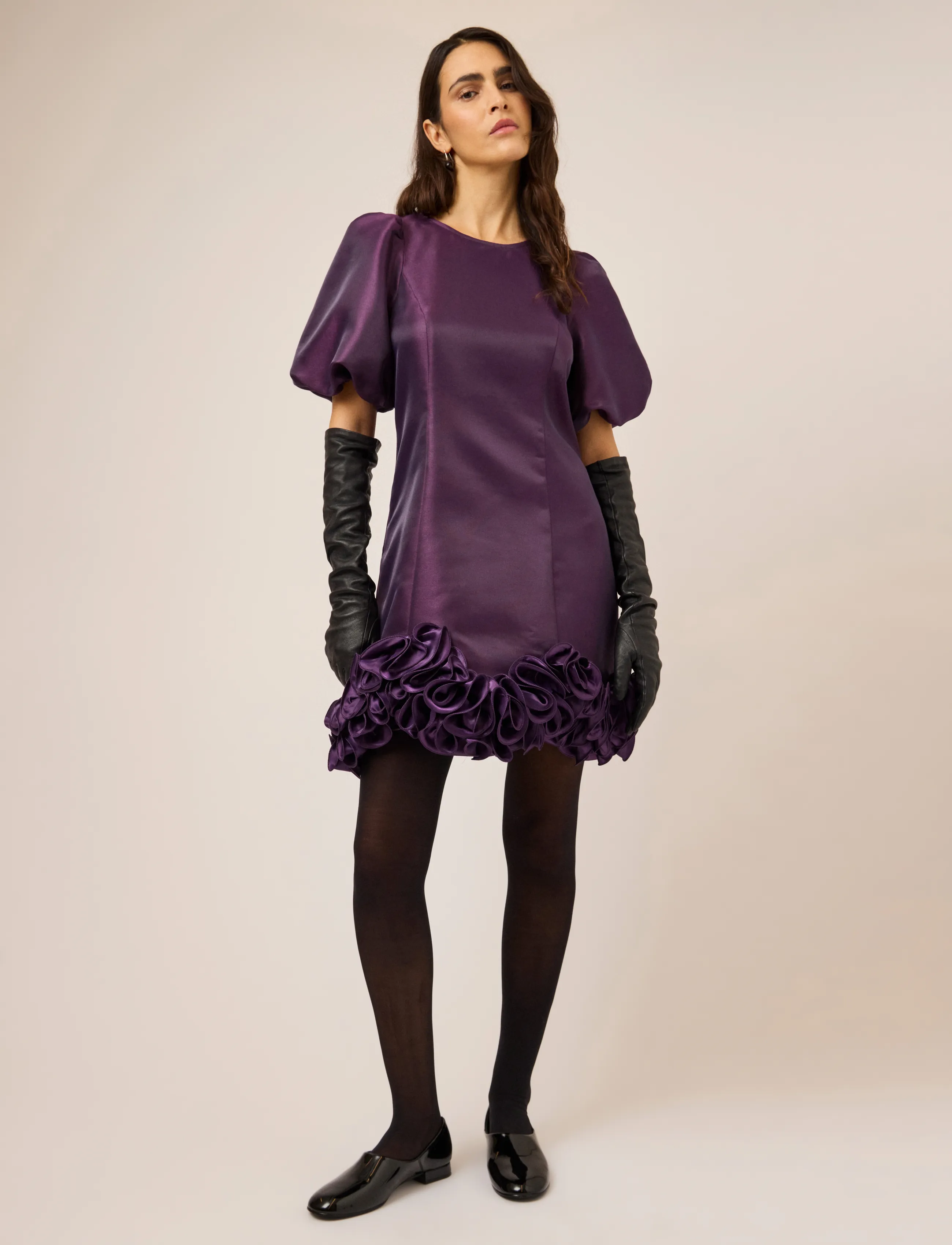 YAS YASELINA WAVE 2/4 DRESS S. - SHOW - Kokteilikleidid - SHADOW PURPLE / purple
