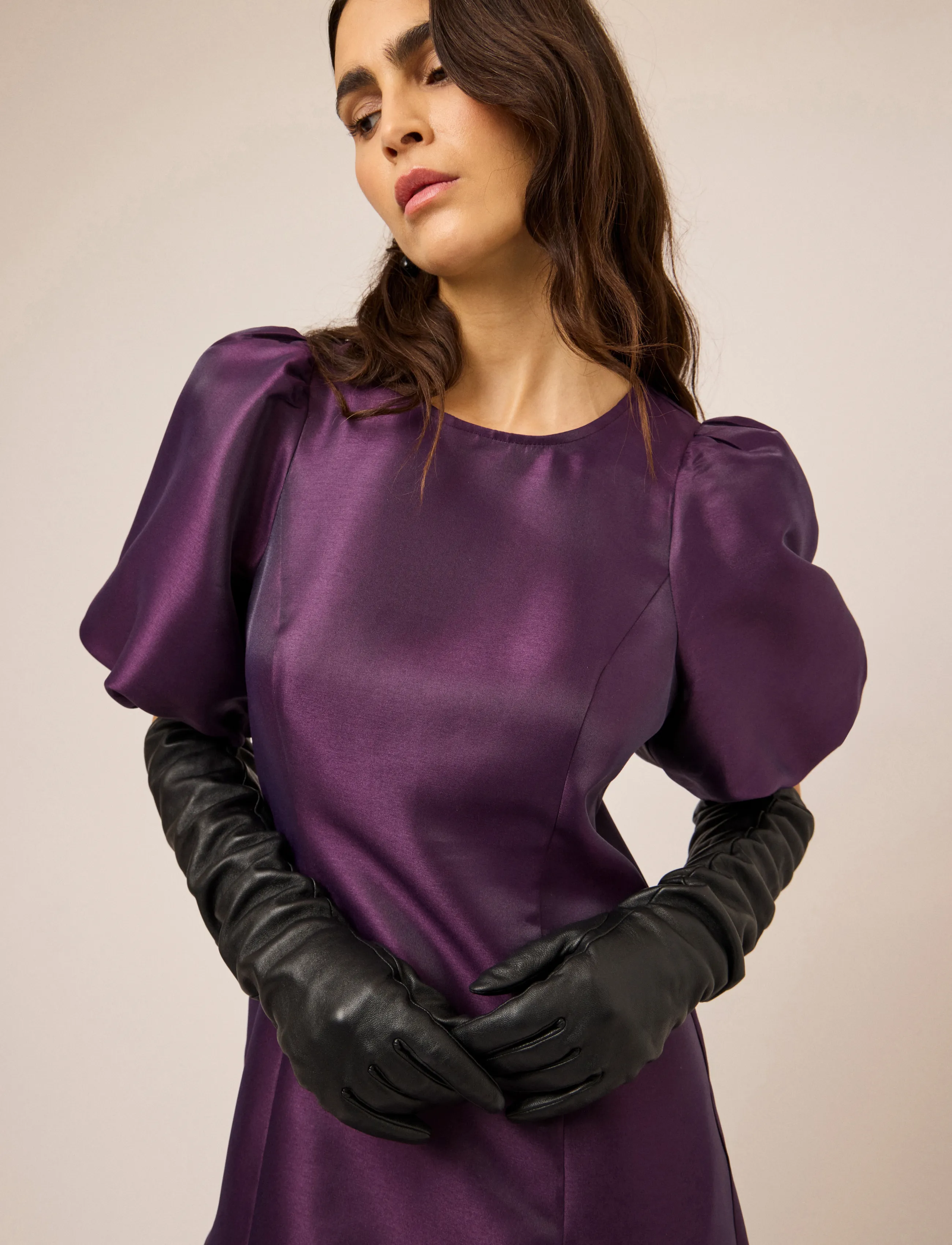 YAS - YASELINA WAVE 2/4 DRESS S. - SHOW - shadow purple - 4