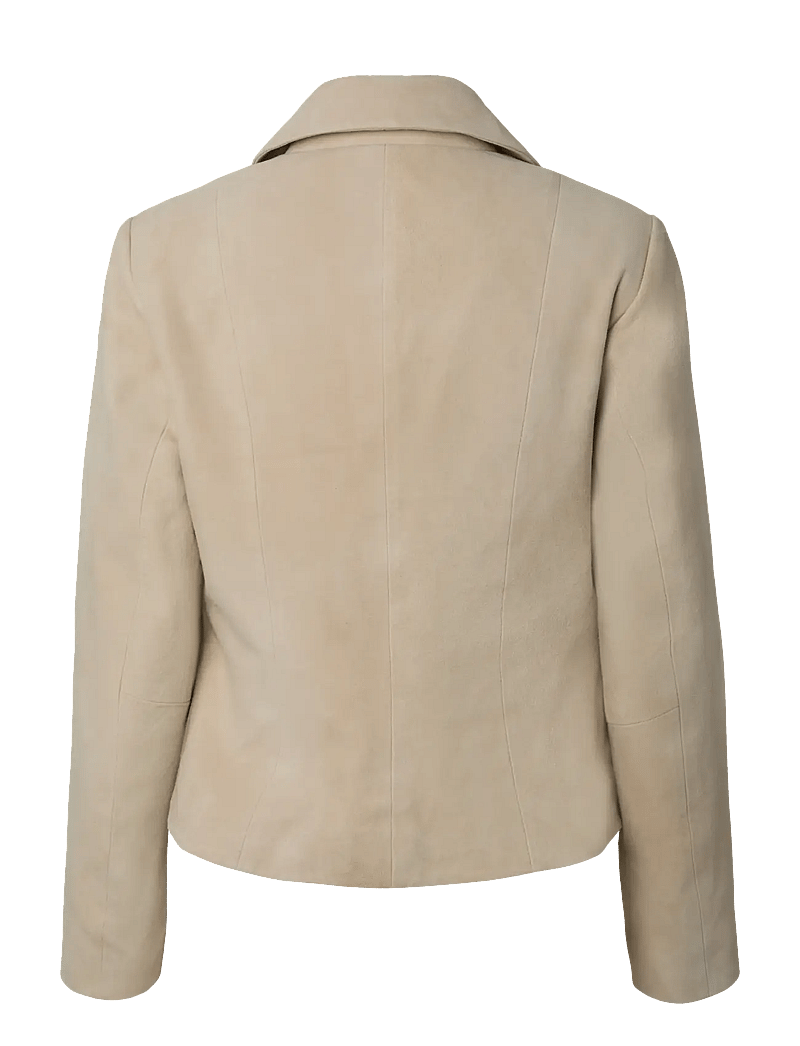 YAS - YASTHELA SUEDE LEATHER SHORT JACKET - EX - lühikesed jakid - pale khaki - 2