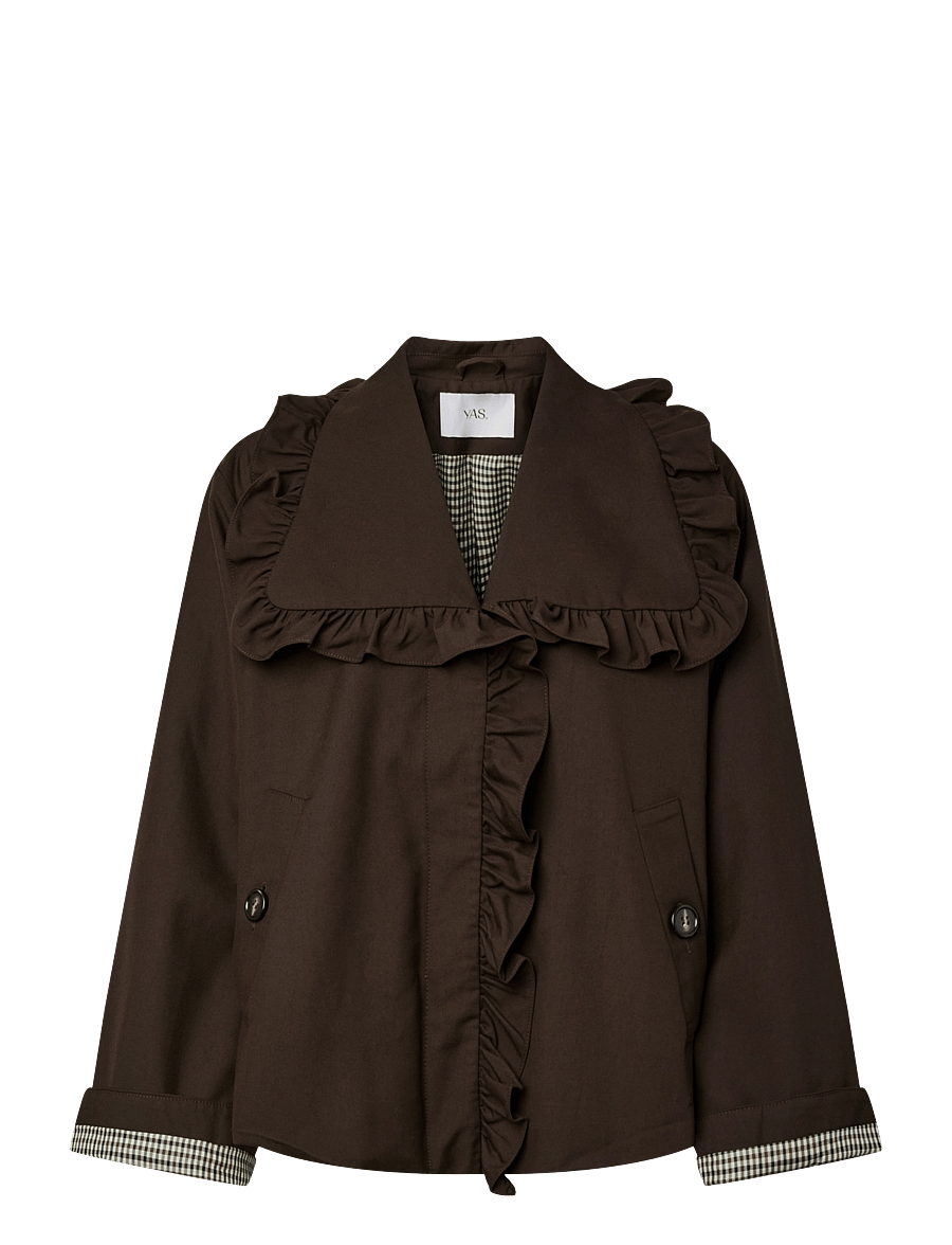 YAS - YASELSIA LS SHORT TRENCHCOAT - tunna kappor - coffee bean - 1