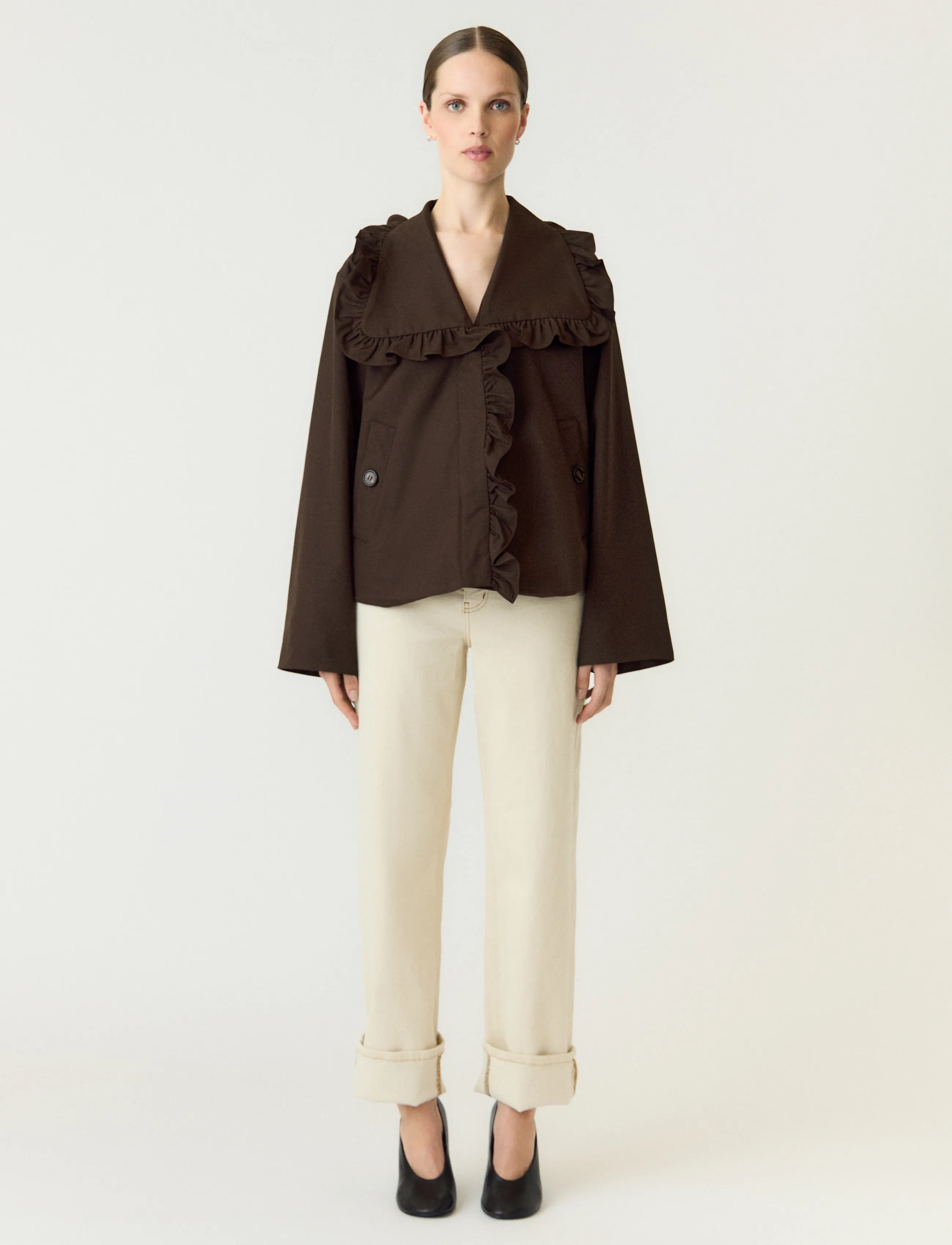 YAS - YASELSIA LS SHORT TRENCHCOAT - tunna kappor - coffee bean - 4