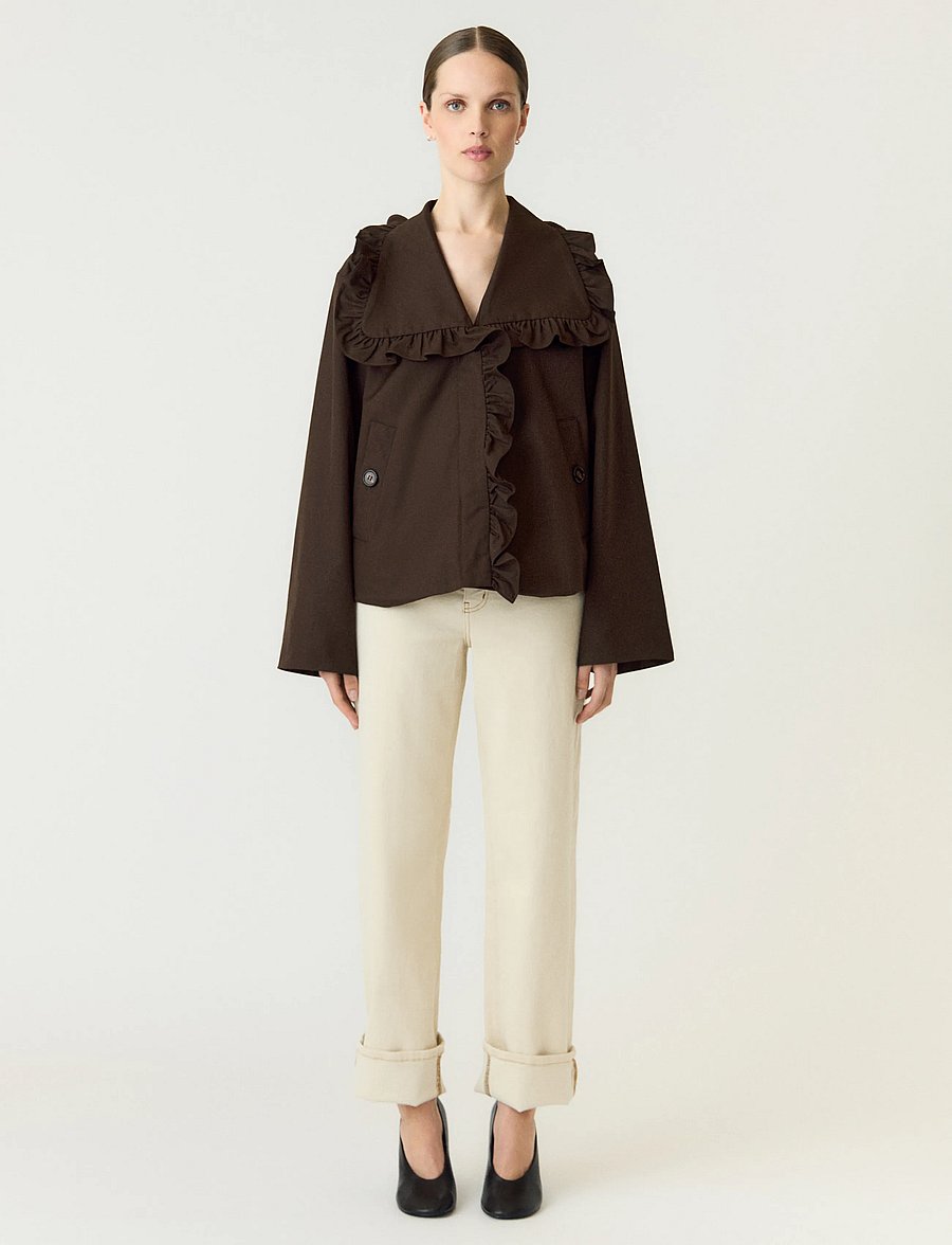 YAS - YASELSIA LS SHORT TRENCHCOAT - tunna kappor - coffee bean - 4