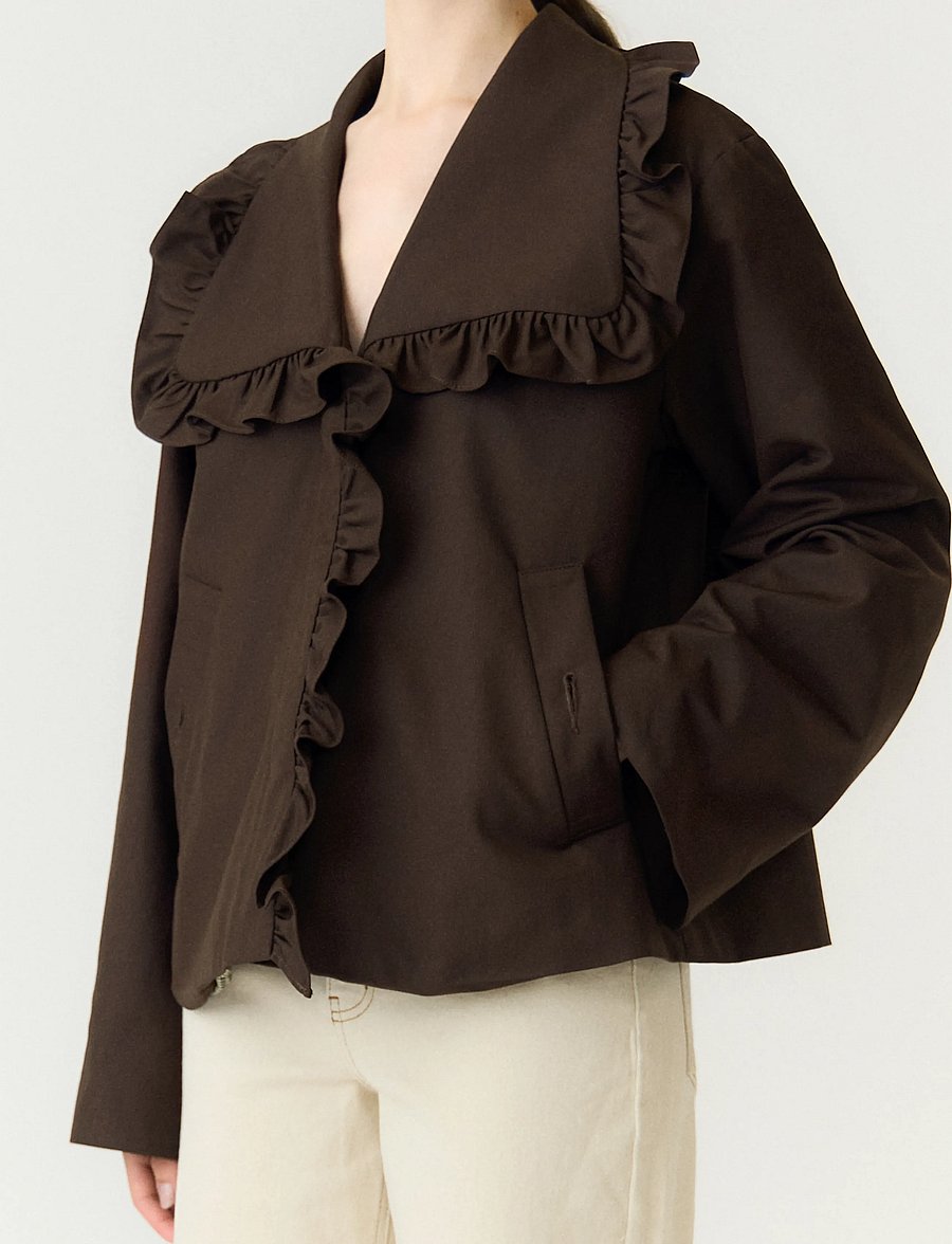 YAS - YASELSIA LS SHORT TRENCHCOAT - tunna kappor - coffee bean - 5