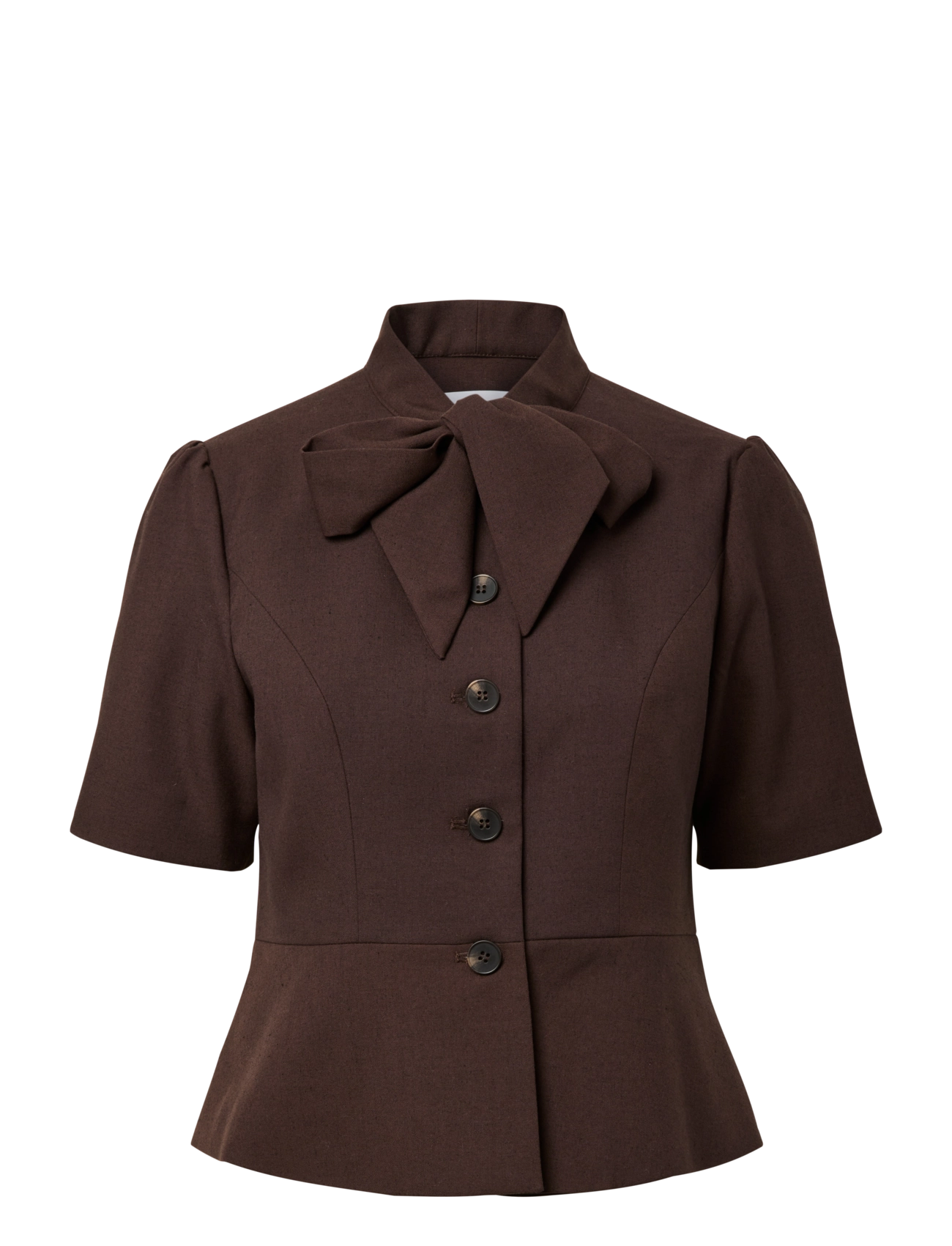 YAS YASRIU 2/4 SCARF BLAZER S. - Kleidung - COFFEE BEAN / brown