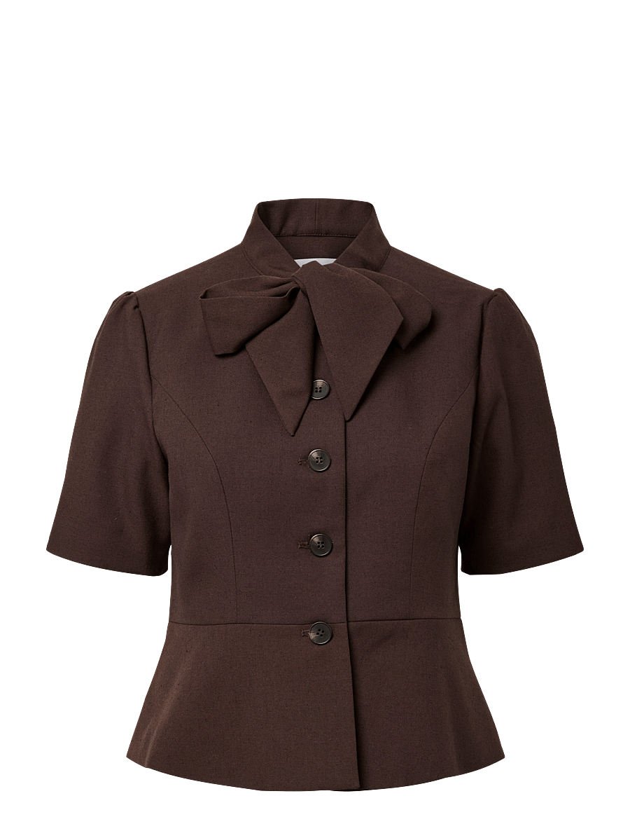 YAS - YASRIU 2/4 SCARF BLAZER S. - coffee bean - 1