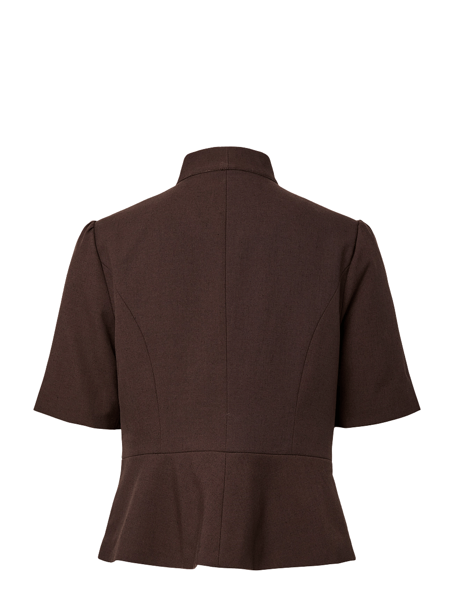 YAS - YASRIU 2/4 SCARF BLAZER S. - coffee bean - 2