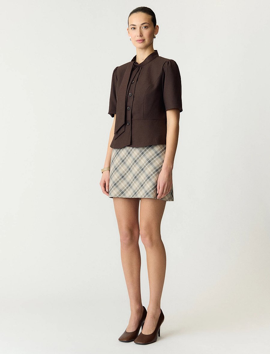 YAS - YASRIU 2/4 SCARF BLAZER S. - coffee bean - 4