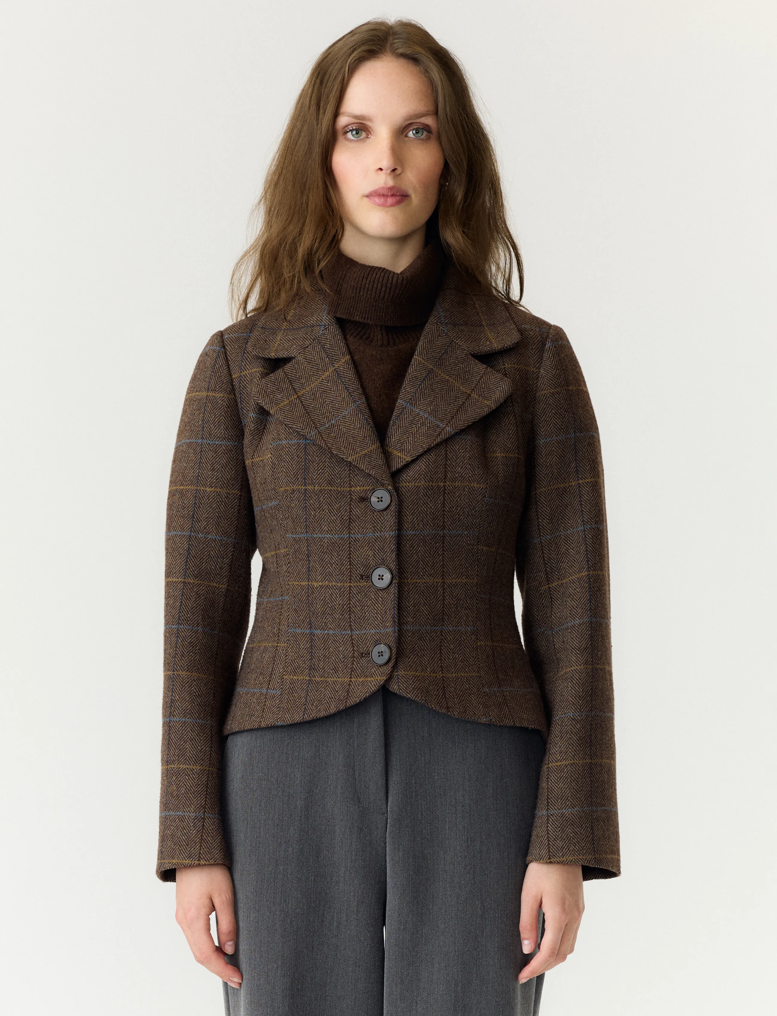 YAS YASTHELA LS WOOL BLEND SHORT JACKET NOOS - YAS - CHOCOLATE BROWN / brown