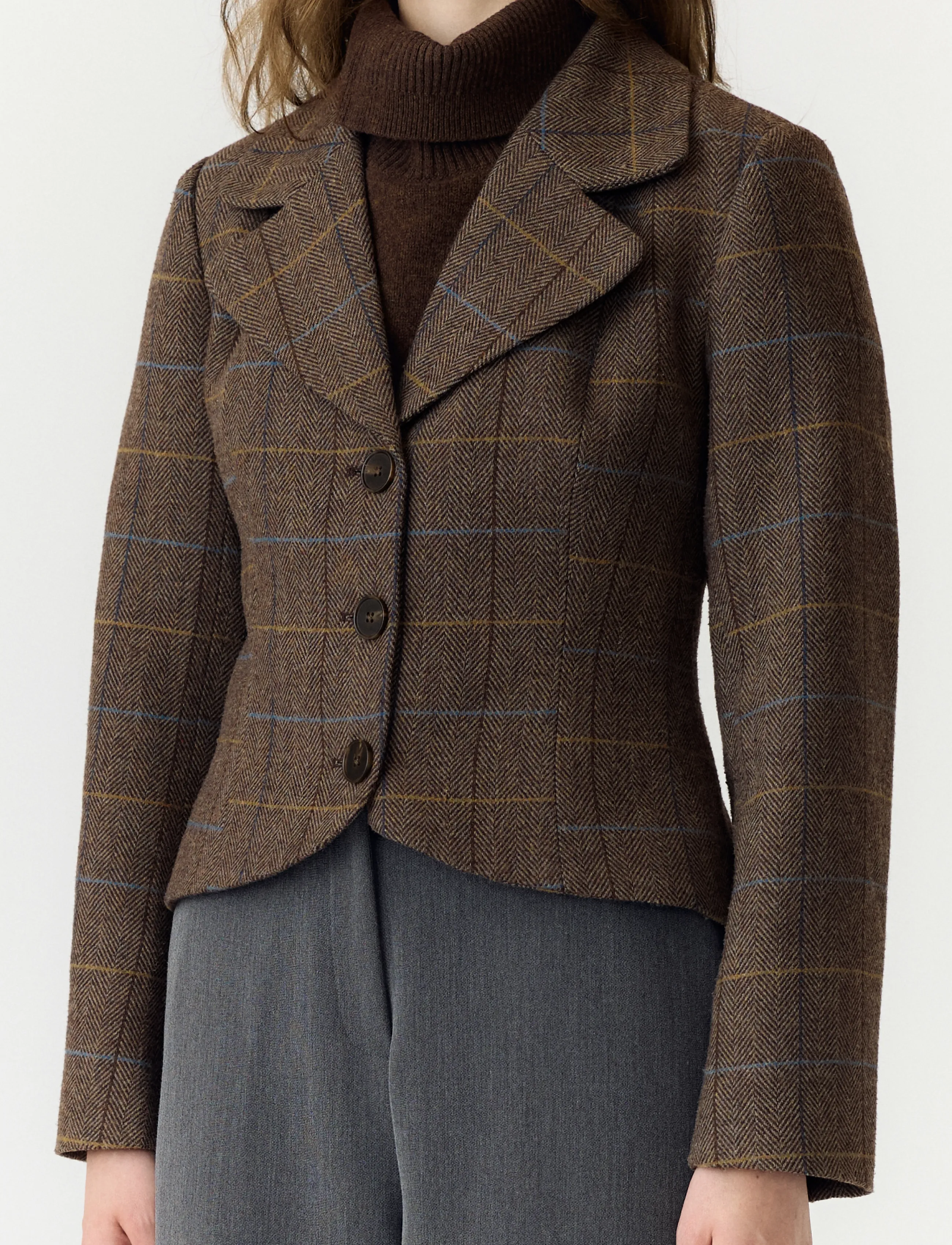 YAS - YASTHELA LS WOOL BLEND SHORT JACKET NOOS - ulljackor - chocolate brown - 5