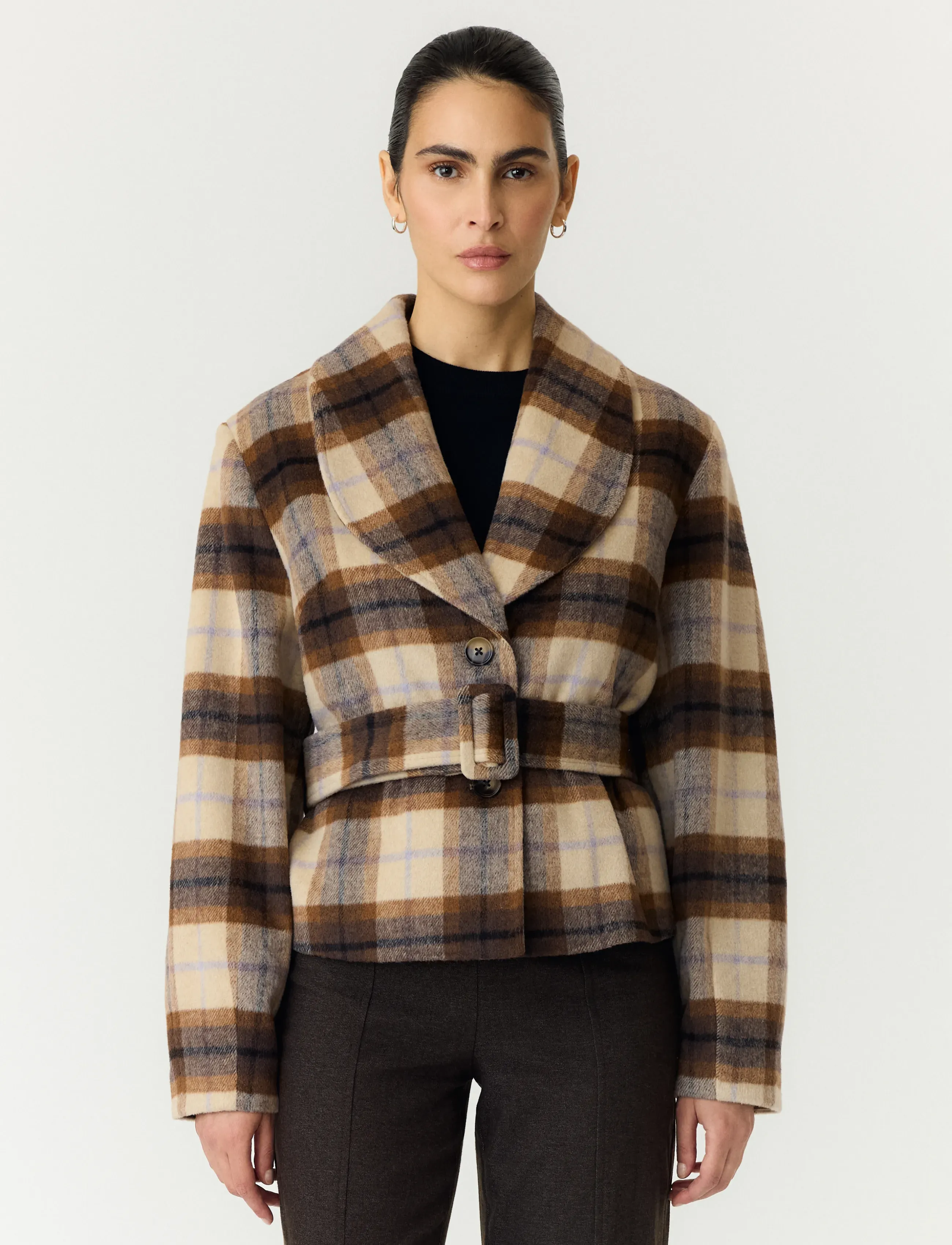 YAS YASCODY LS BELTED JACKET - Kollektioner - CARAFE / brown
