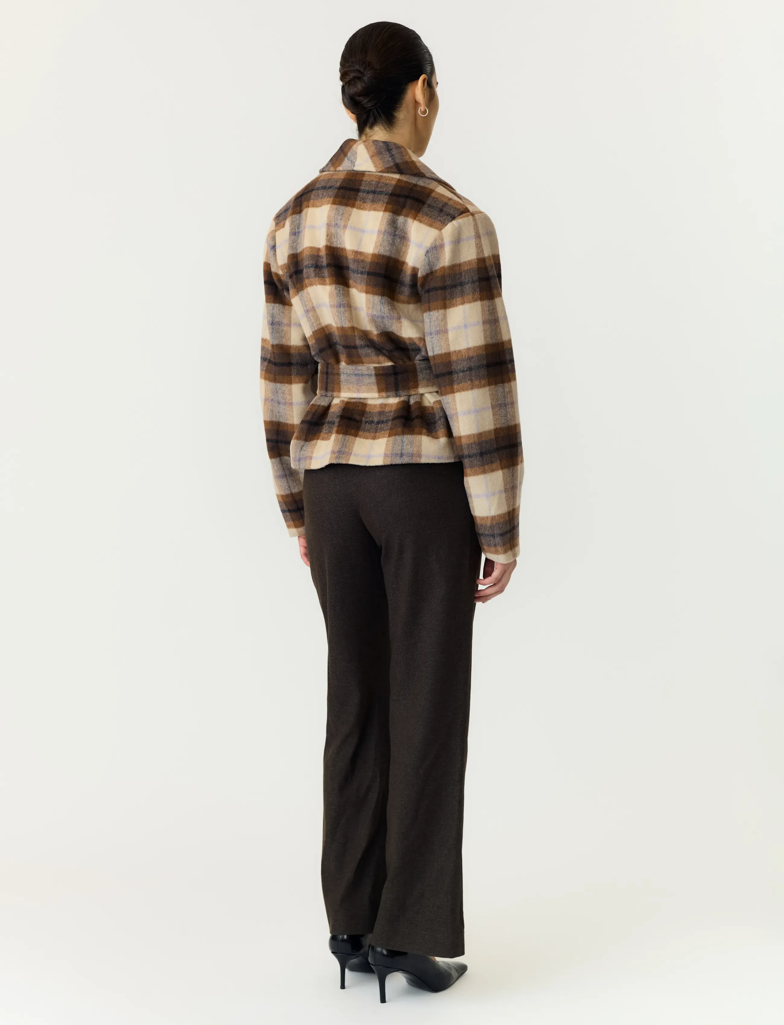 YAS - YASCODY LS BELTED JACKET - herbstjacken - carafe - 3