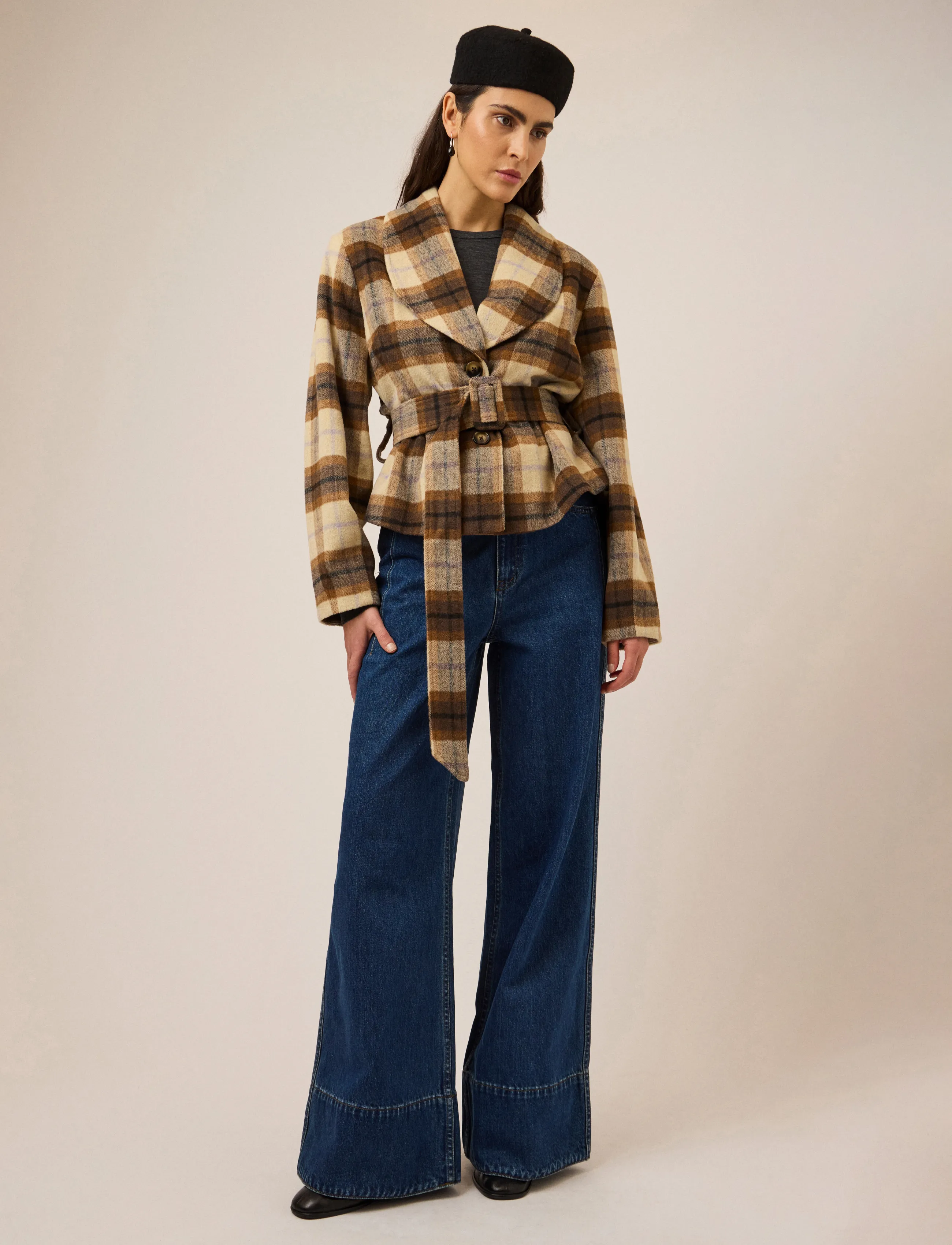 YAS - YASCODY LS BELTED JACKET - carafe - 4
