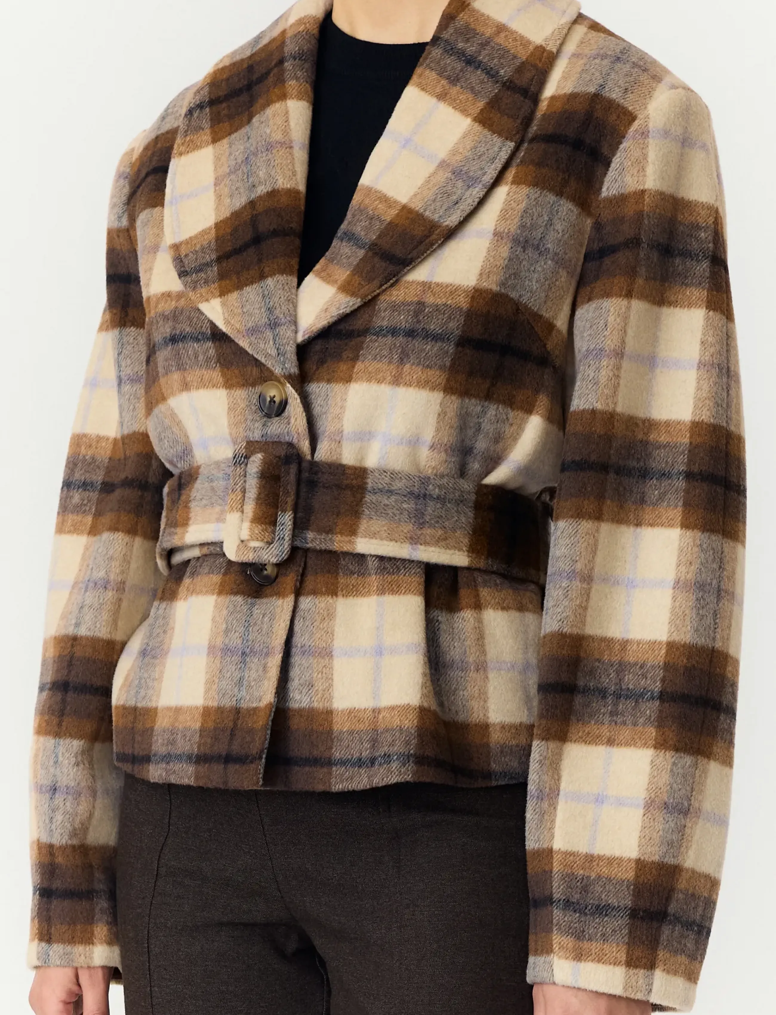 YAS - YASCODY LS BELTED JACKET - carafe - 5