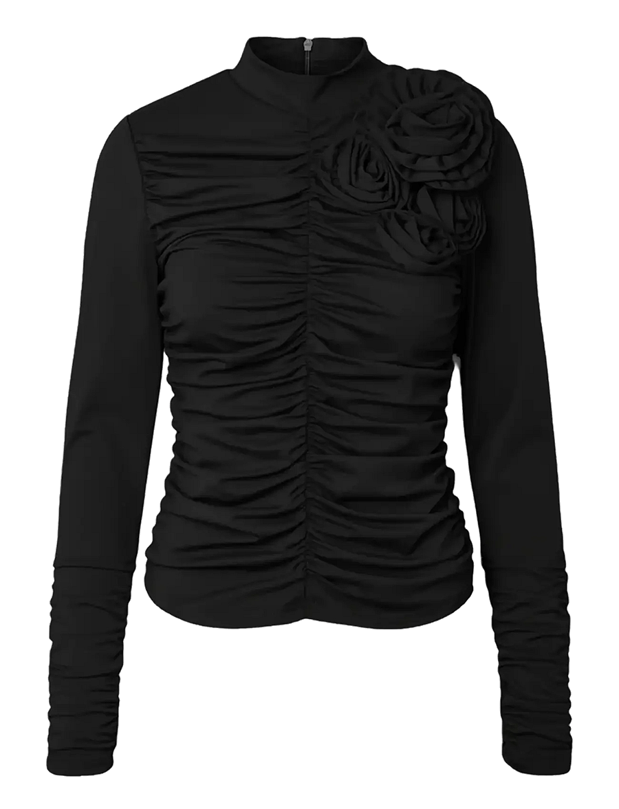YAS - YASDONA LS TOP - SHOW - långärmade toppar - black - 0