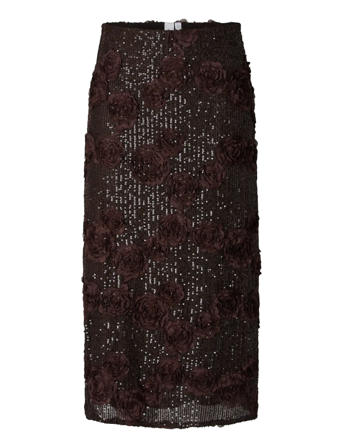 YAS YASELYSIA MW SEQUIN LONG SKRT - SHOW - Kleding - COFFEE BEAN / brown