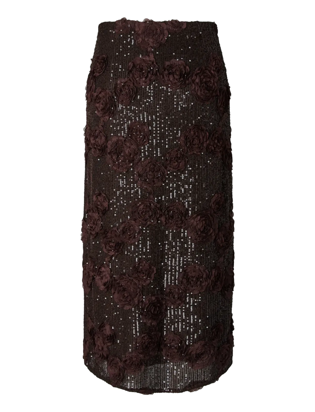 YAS - YASELYSIA MW SEQUIN LONG SKRT - SHOW - pailletten-röcke - coffee bean - 2