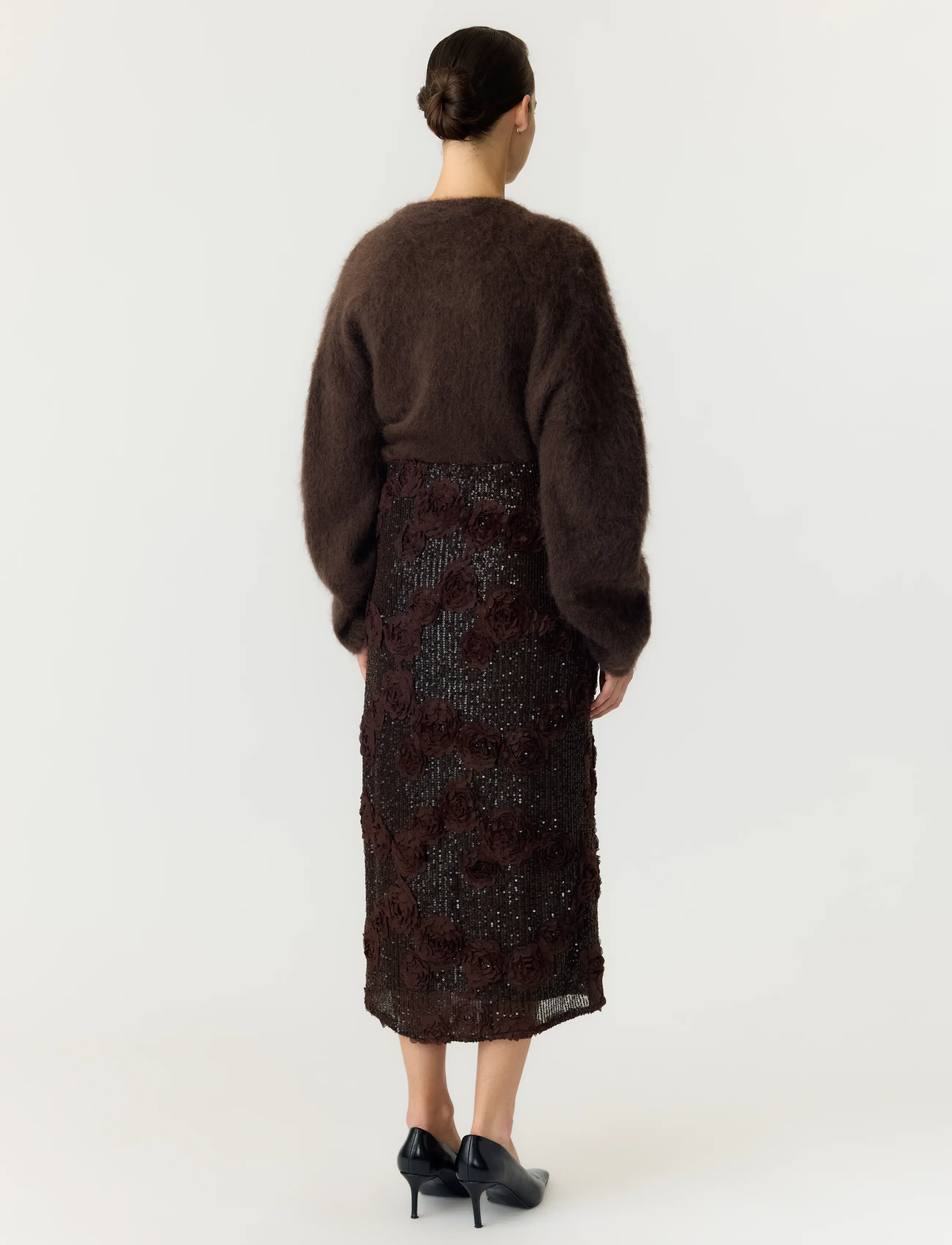 YAS - YASELYSIA MW SEQUIN LONG SKRT - SHOW - sequin skirts - coffee bean - 2