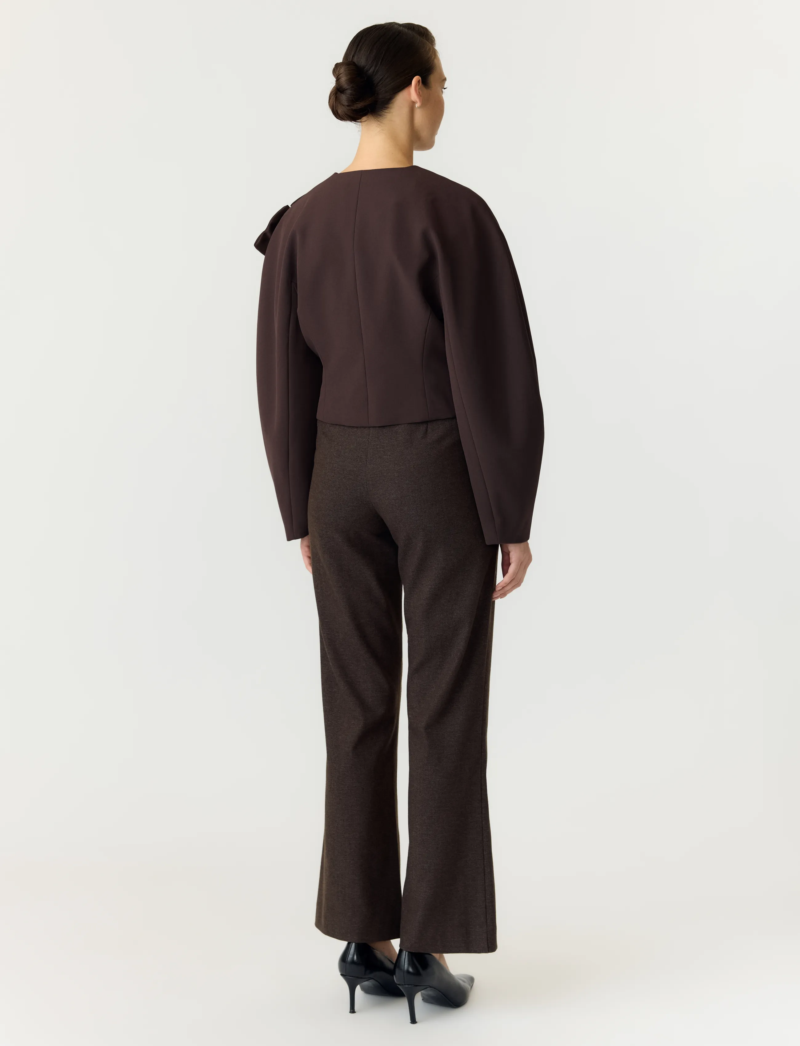 YAS - YASLAULIN FLOWER CROP JACKET S. - SHOW - spring jackets - coffee bean - 3