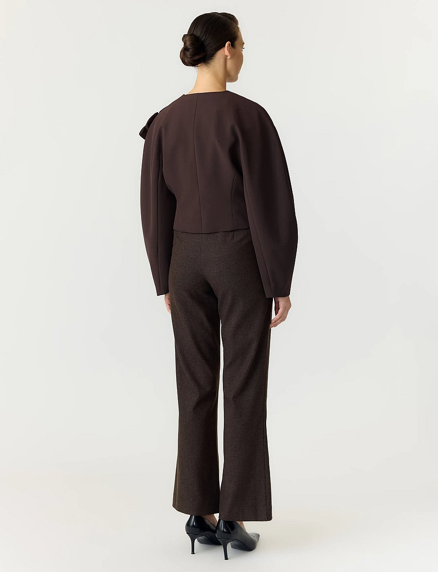 YAS - YASLAULIN FLOWER CROP JACKET S. - SHOW - vårjackor - coffee bean - 3