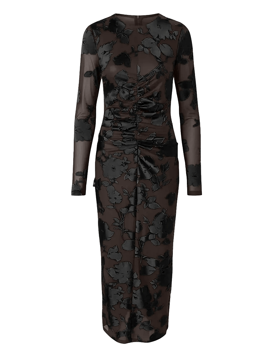 YAS - YASMARENA LS LONG DRESS S. - SHOW - cocktailkleider - coffee bean - 1