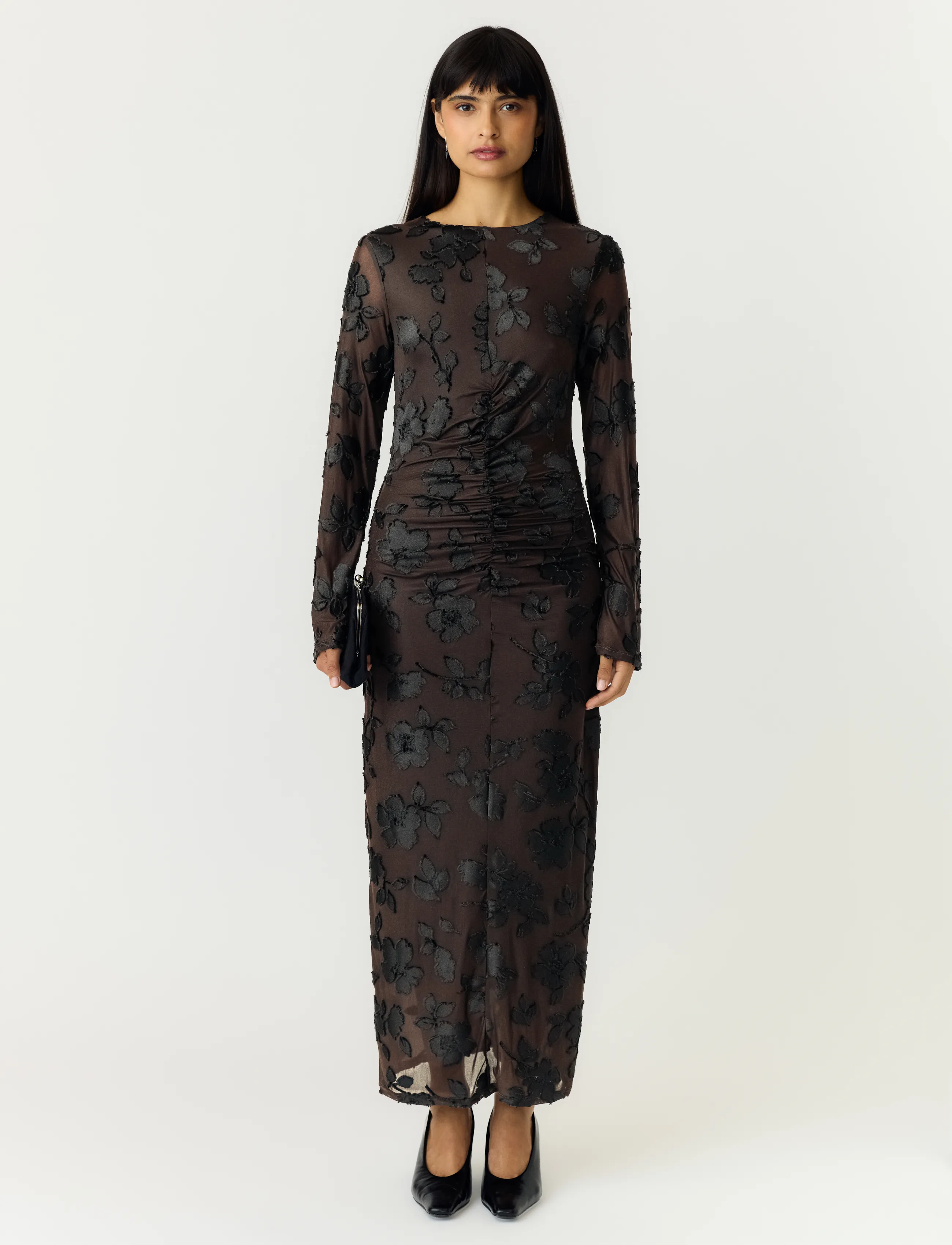 YAS YASMARENA LS LONG DRESS S. - SHOW - Farben der Saison - COFFEE BEAN / brown